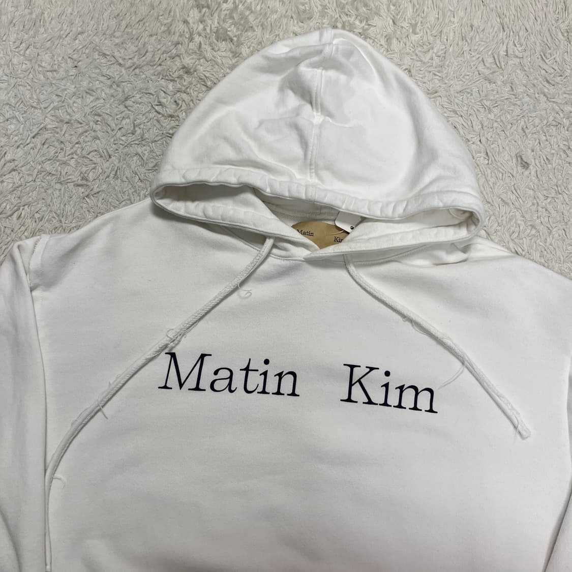 Matin Kim white hoodie  상품이미지5