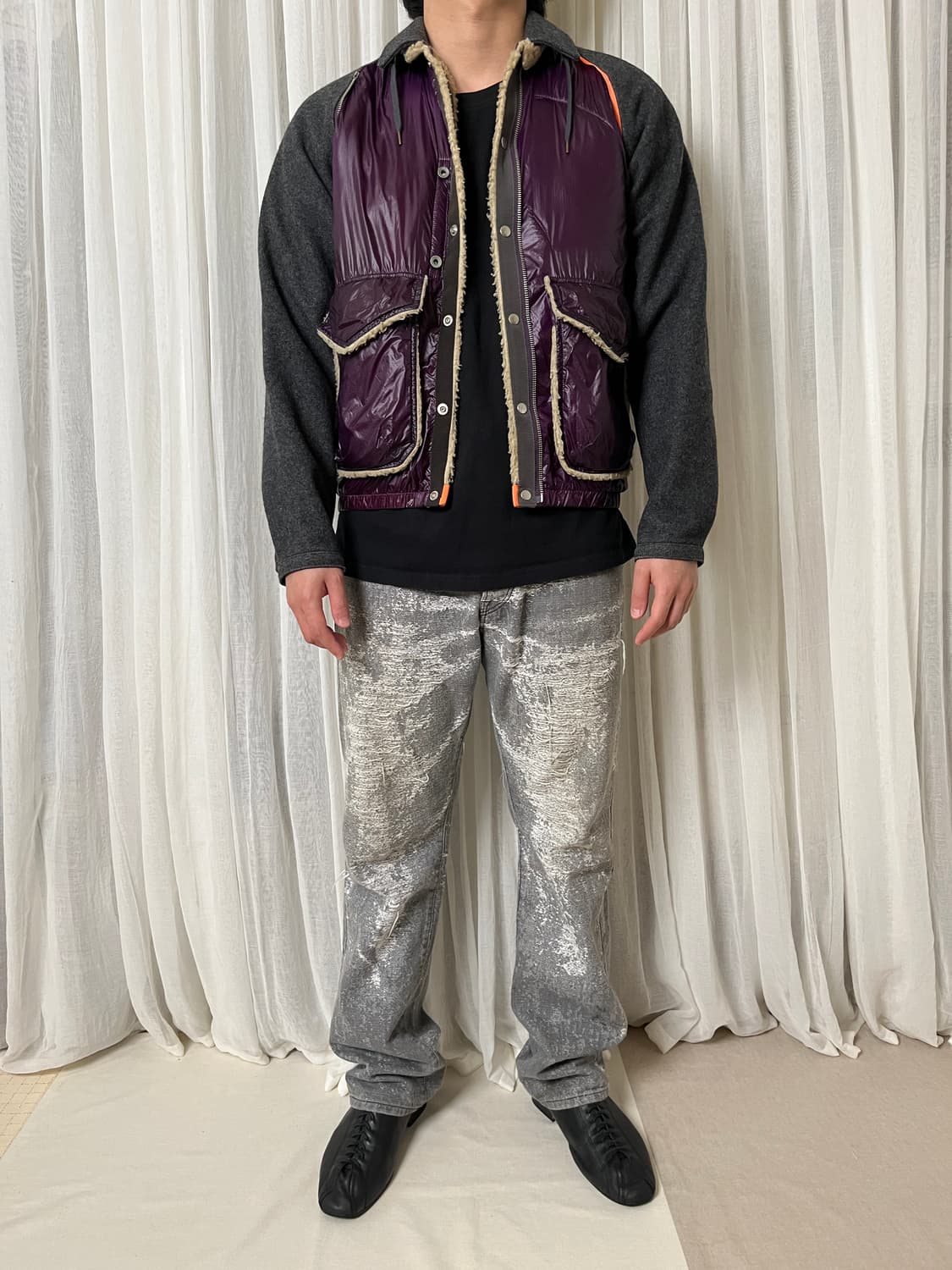 Kolor 17aw air rip 블루종 도킹 보아 자켓  상품이미지7