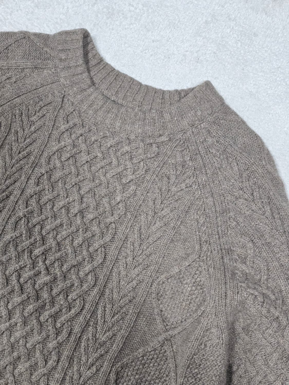 Beams 빔즈 케이블 브라운 니트 스웨터 M사이즈 상품이미지2