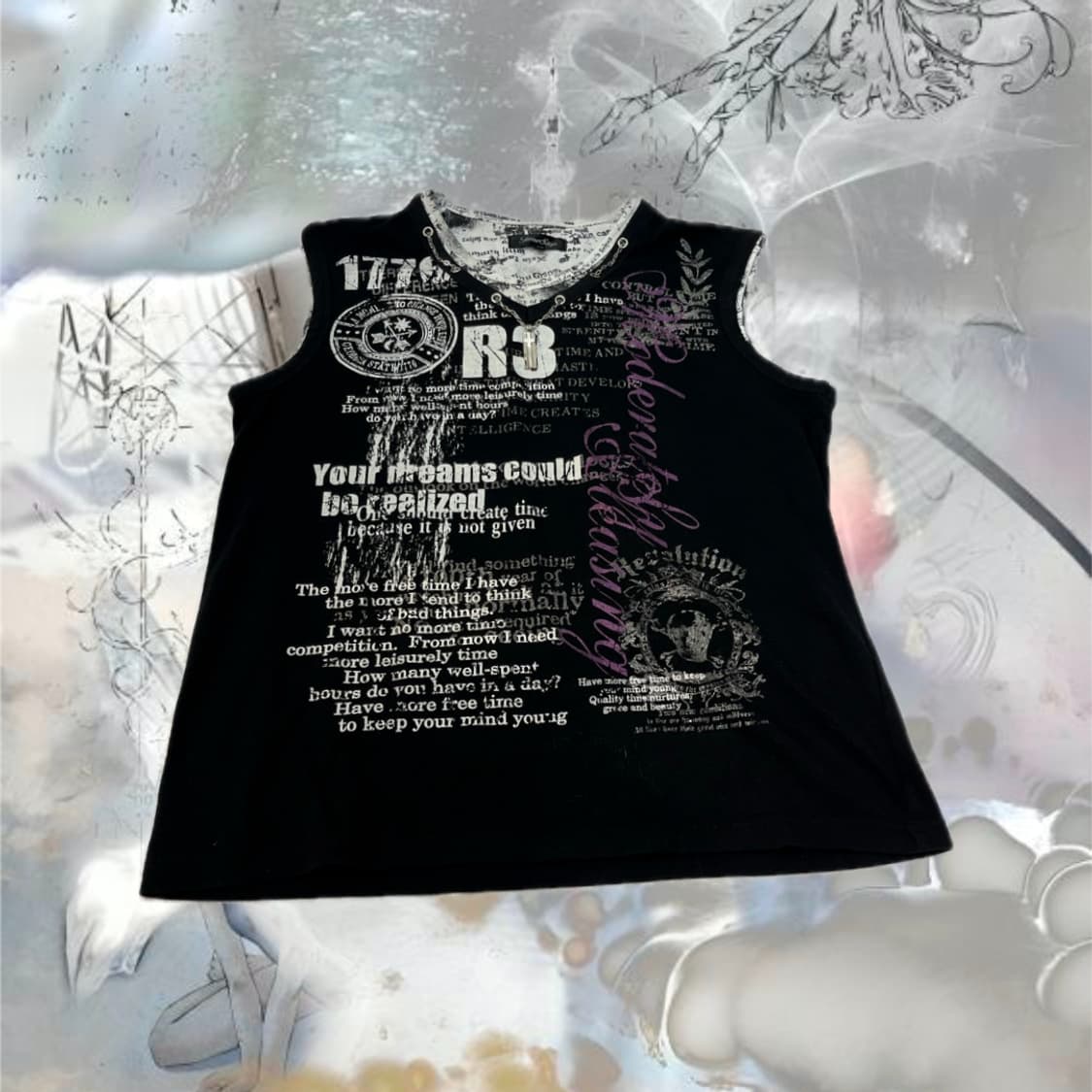 Punk Detail necklace sleeveless 상품이미지3