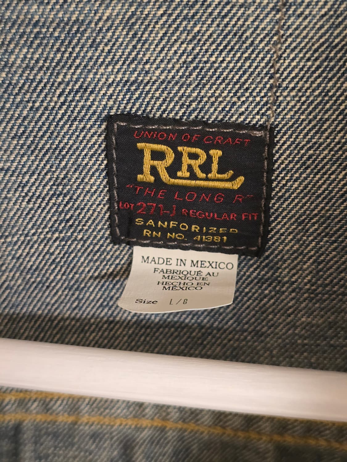 RRL lot271 데님자켓 L 새제품 상품이미지4