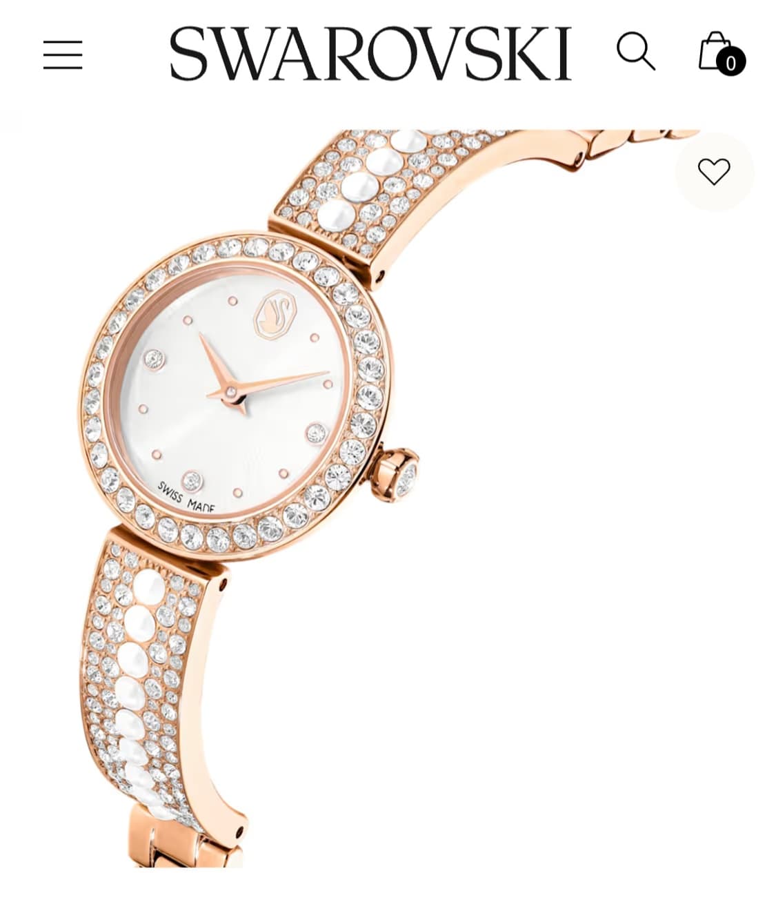 정가60만~새제품)신형 스와로브스키 진주 크리스탈 시계 정품 상품이미지2