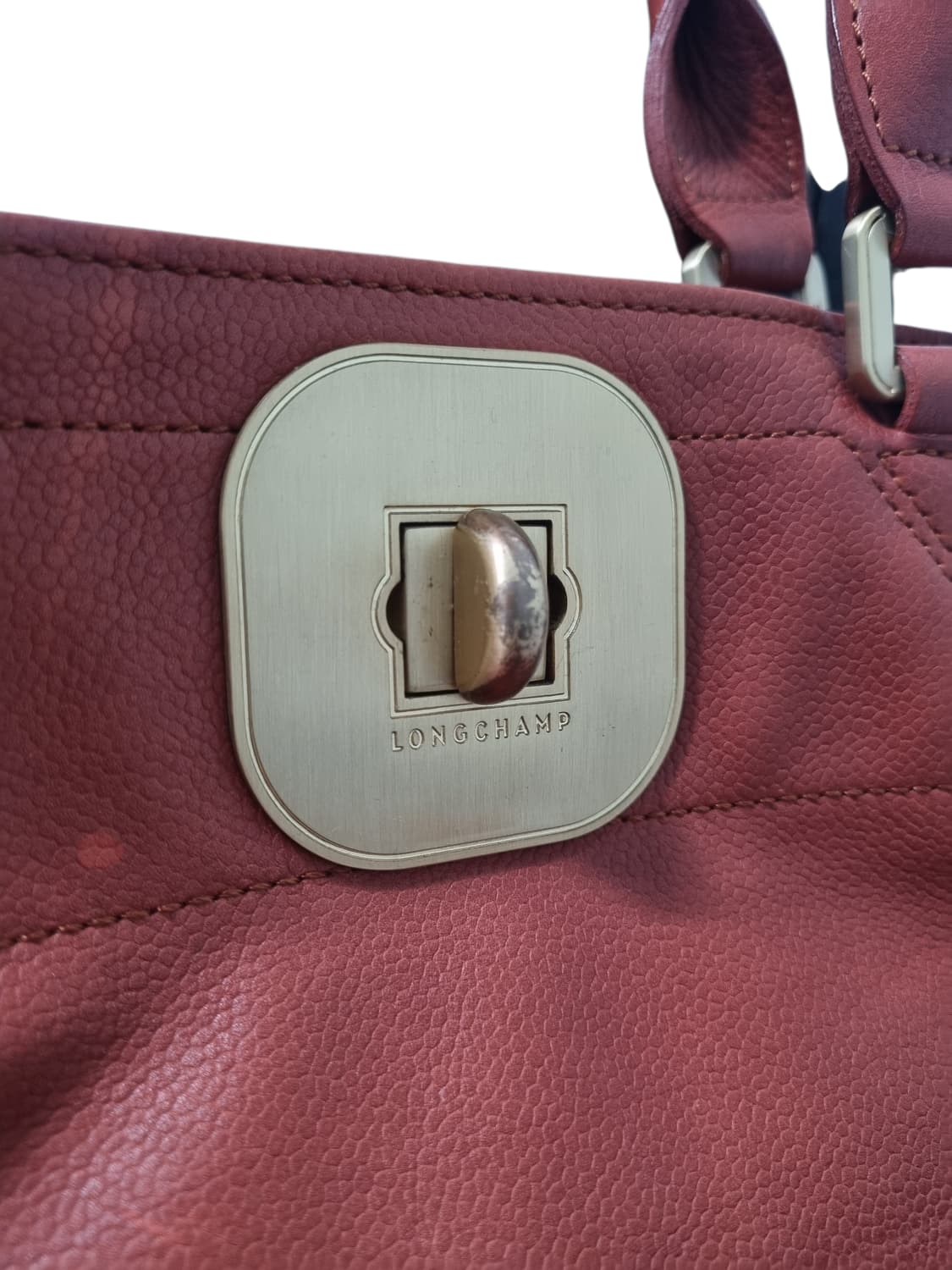 롱샴 가죽 토트백 딥브라운 상품이미지3