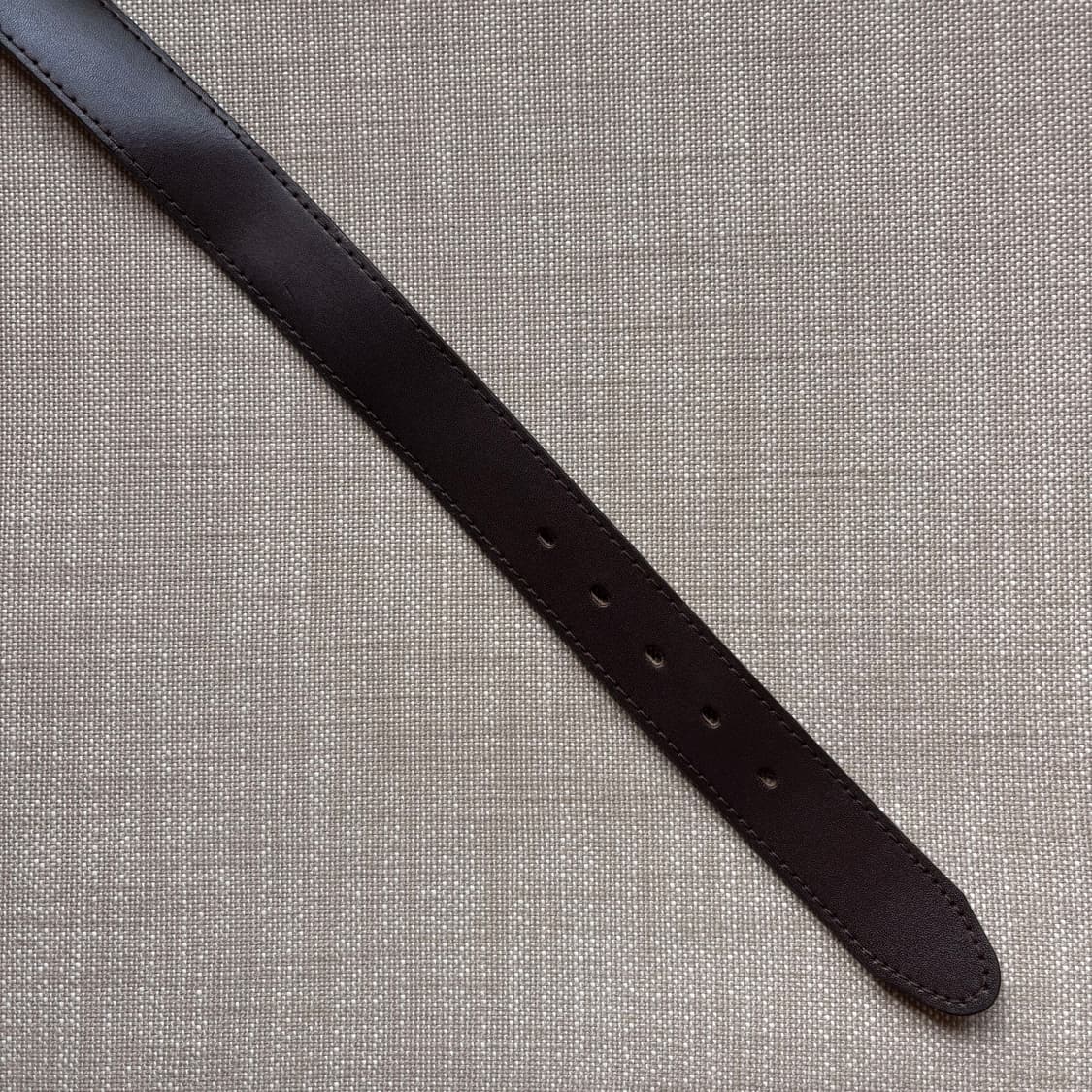 [35-36] 90s USA 다크 브라운 레더 솔리드 브라스 버클 벨트 상품이미지6