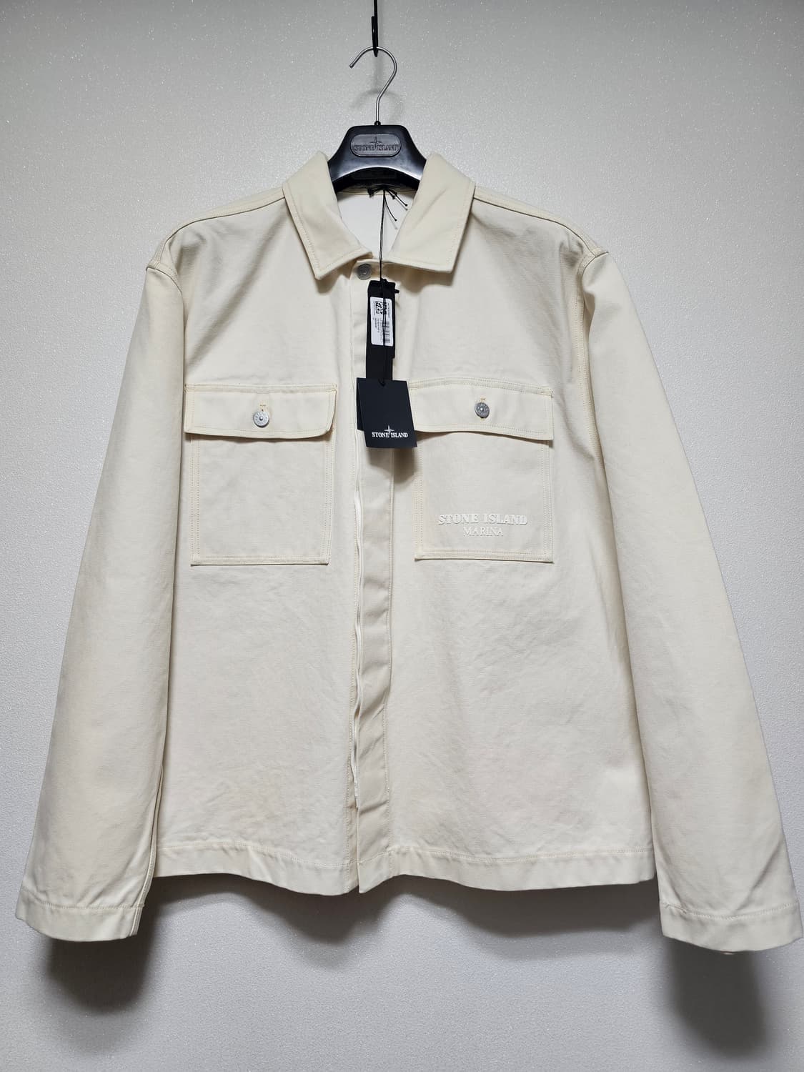 스톤아일랜드 마리나 플레이티드 컨시스턴트 코튼 캔버스 오버셔츠(새 상품) 상품이미지1