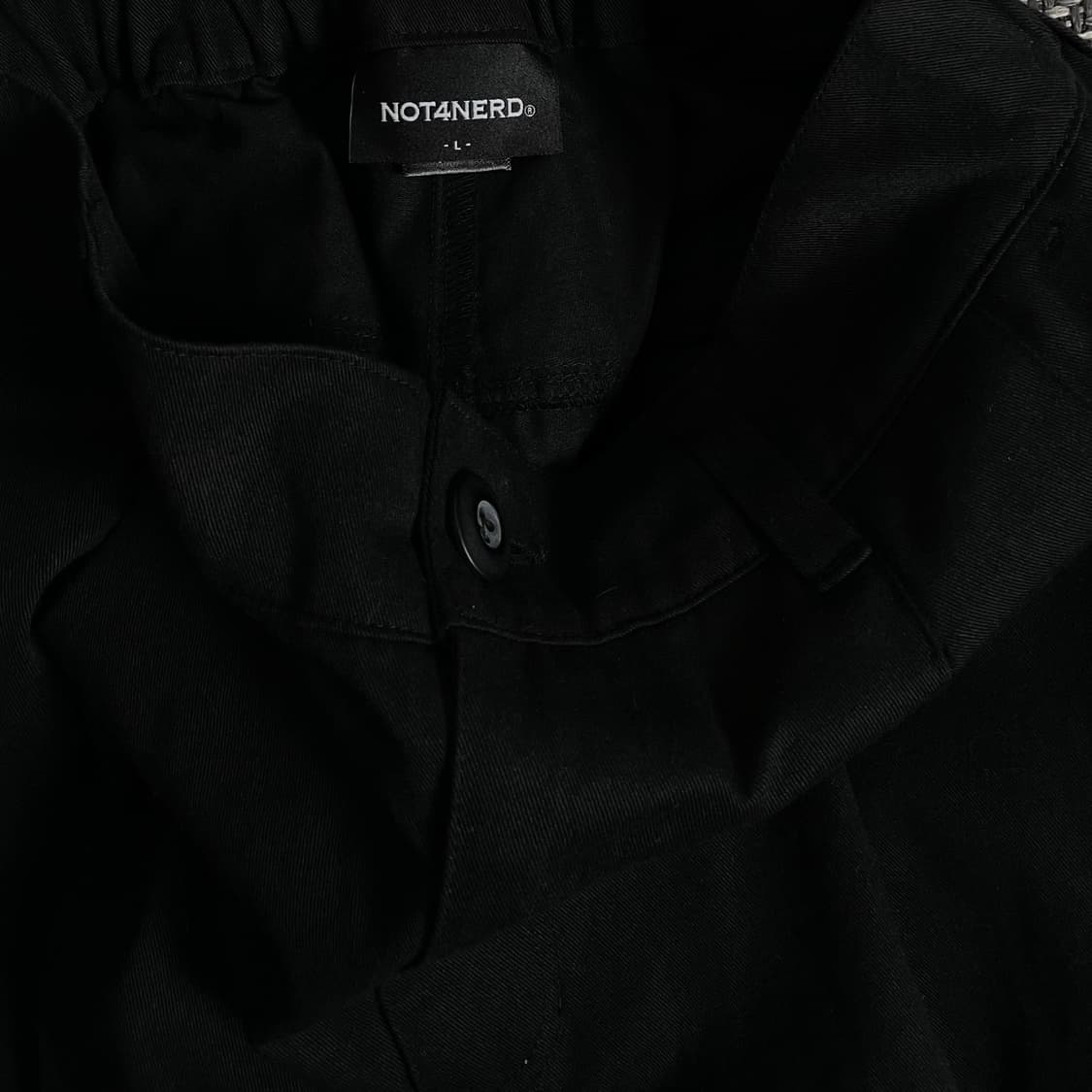 낫포너드 투턱 와이드 코튼 팬츠 블랙y 3863 상품이미지5