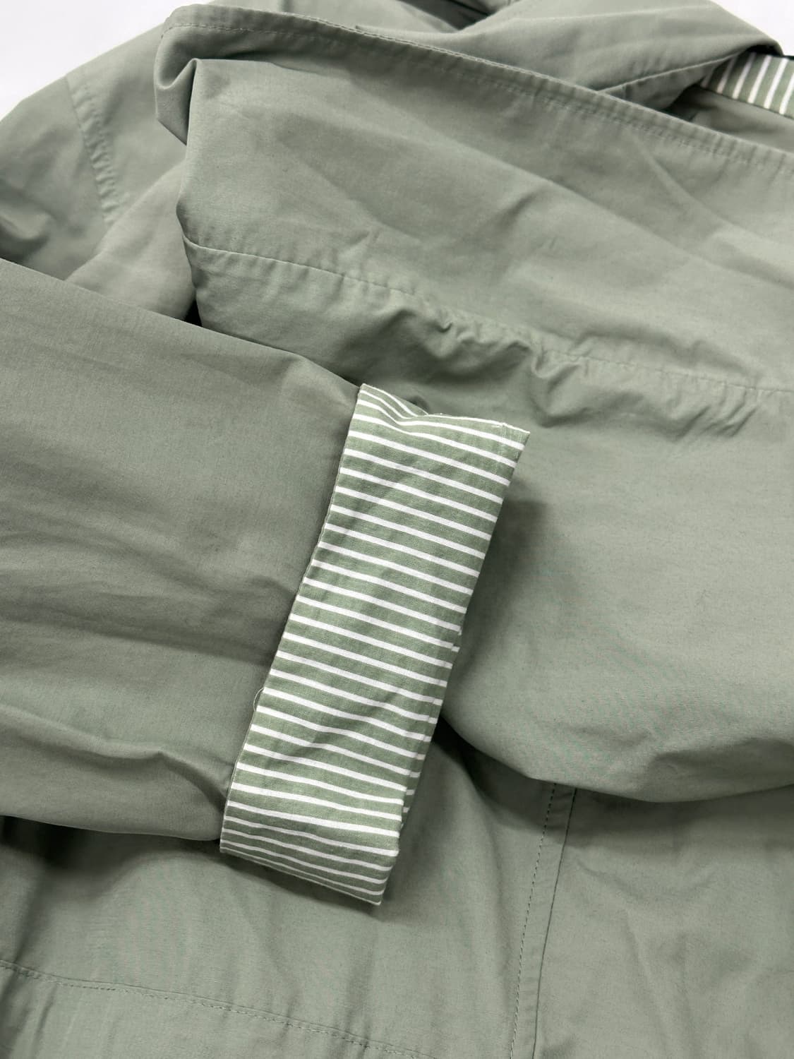 🍵크림 말차맛 후드 바람막이🍵 그런지 오리엔탈 우비소녀 빈티지  상품이미지6