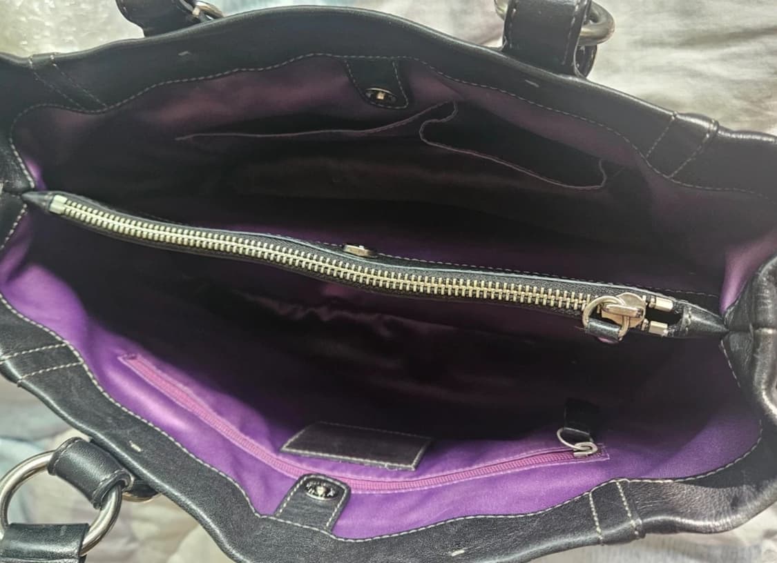 코치 정품 블랙 가죽 숄더백 상품이미지3