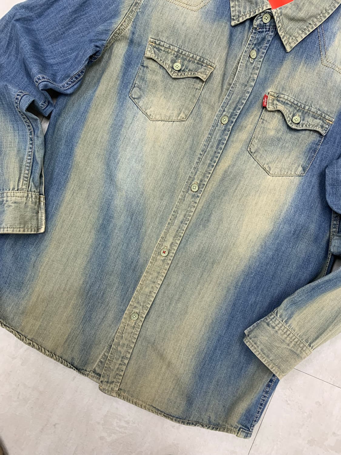 리바이스 워싱 데님 셔츠 #682 상품이미지3