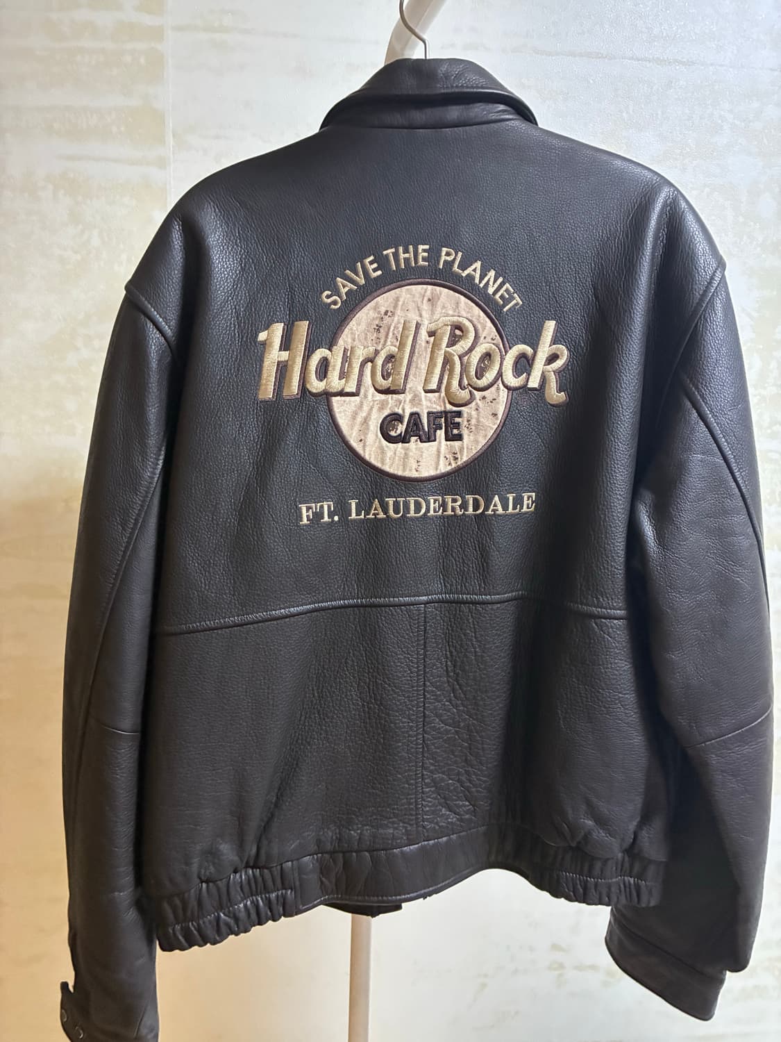 hard rock cafe 레더 자켓 다크브라운 m 상품이미지3