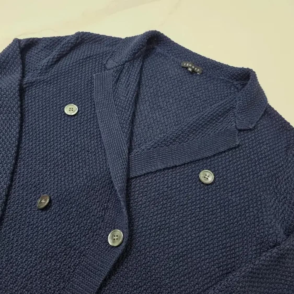 띠어리 더블 버튼 니트 자켓 네이비 36 상품이미지8