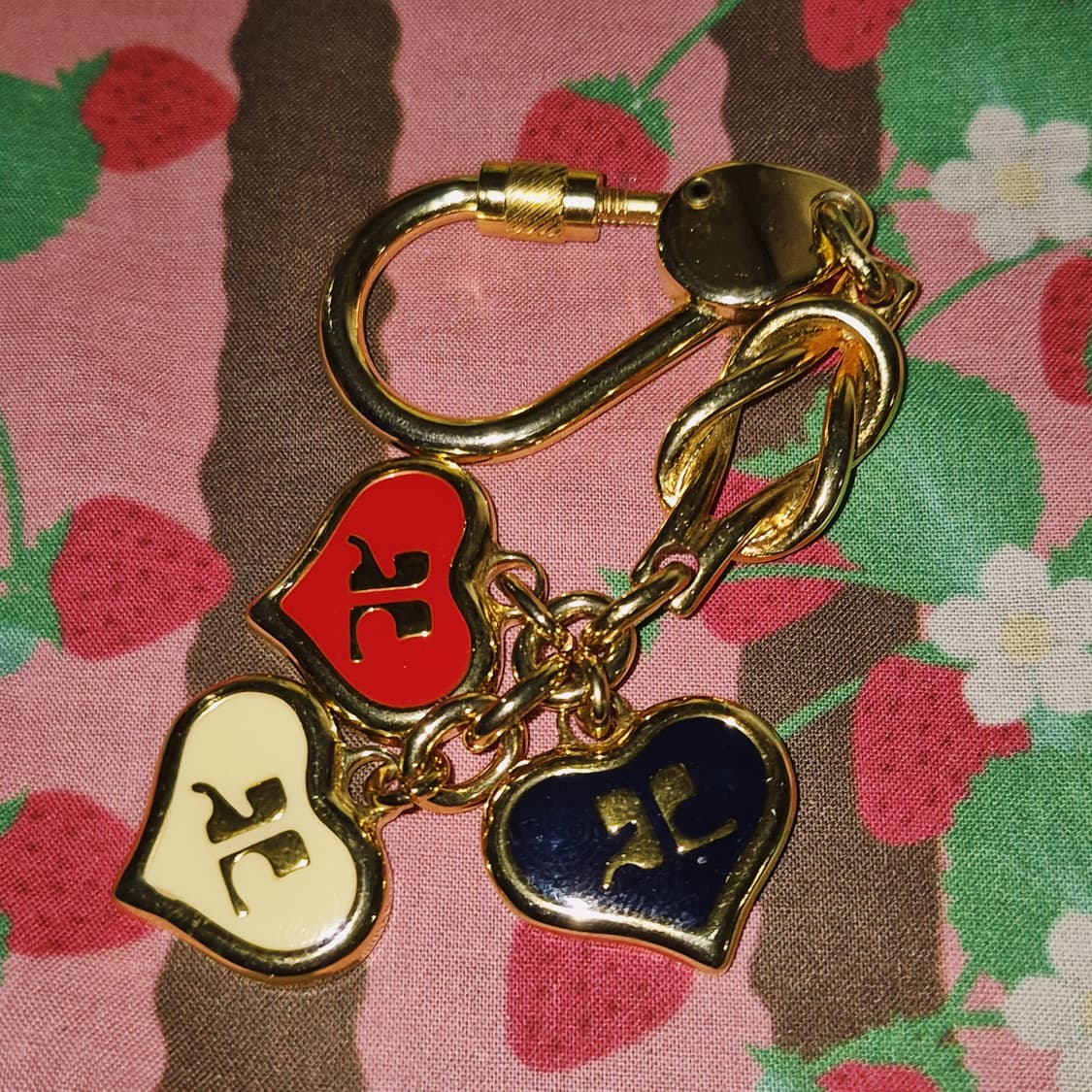 90s 꾸레쥬 프렌치 하트 트럼프 레이어드 키링 상품이미지10