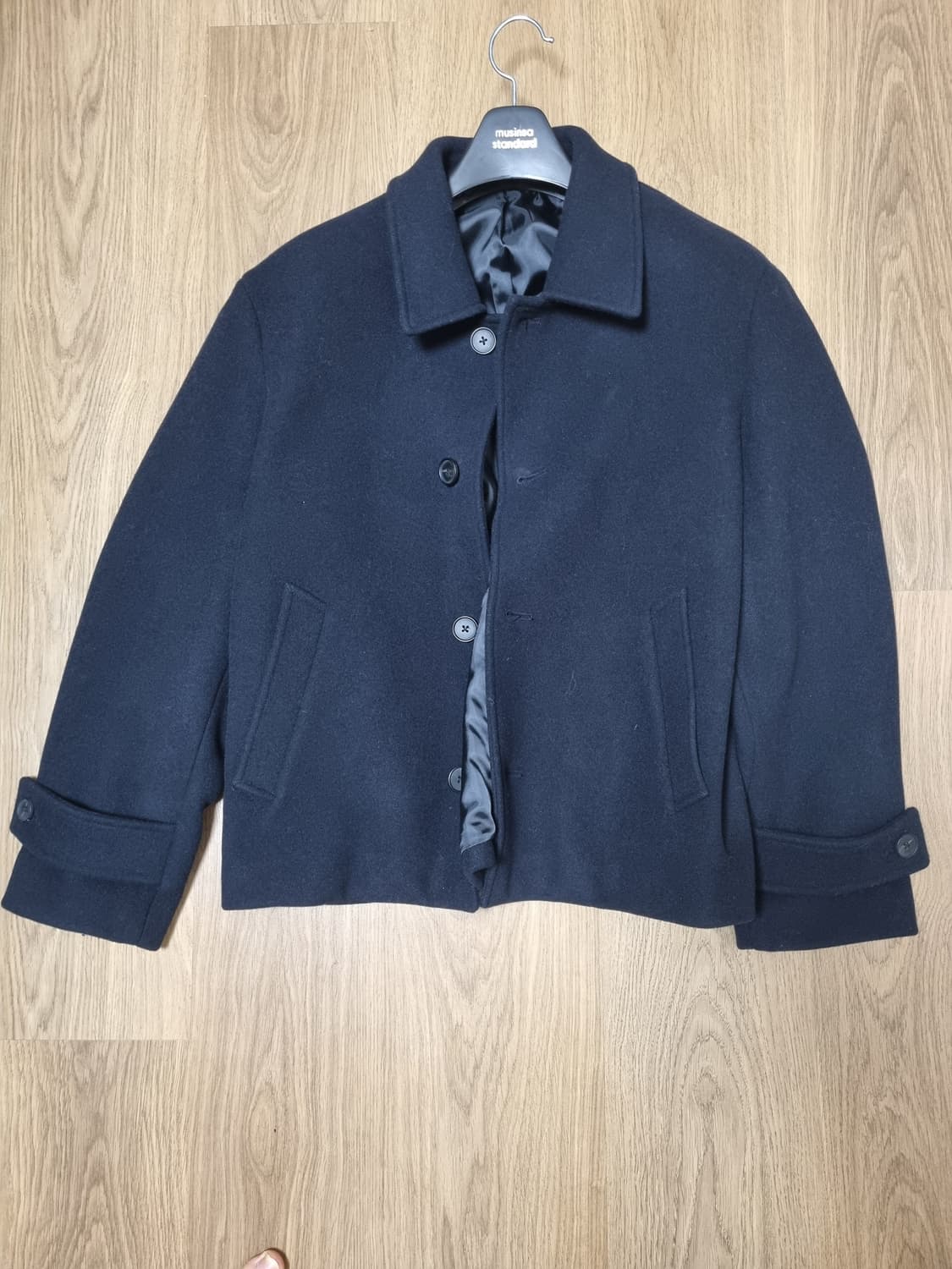 무탠다드 네이비 하프 코트 L 상품이미지2