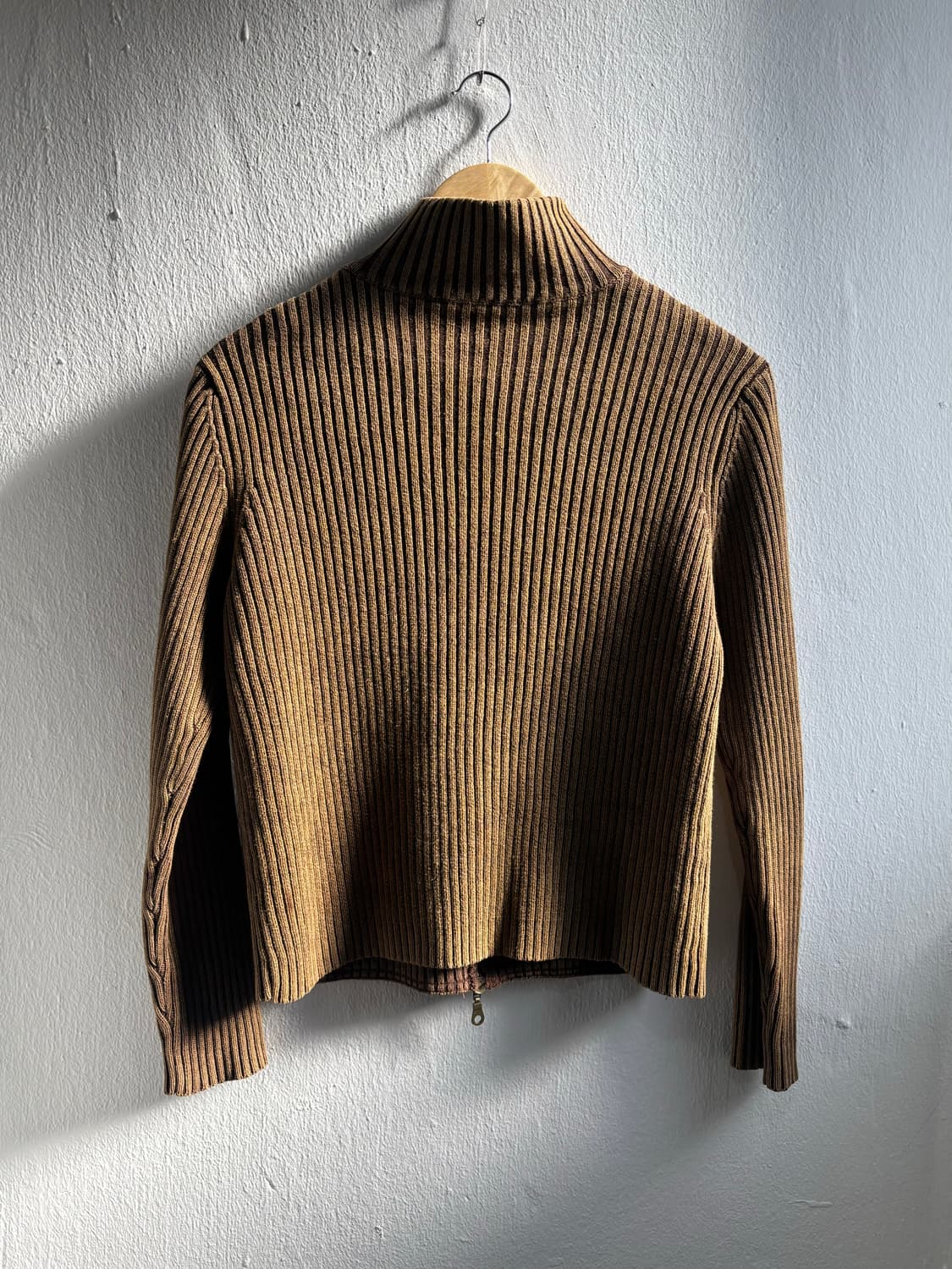 Vintage Brown Two-way Knit Zip-up 상품이미지6