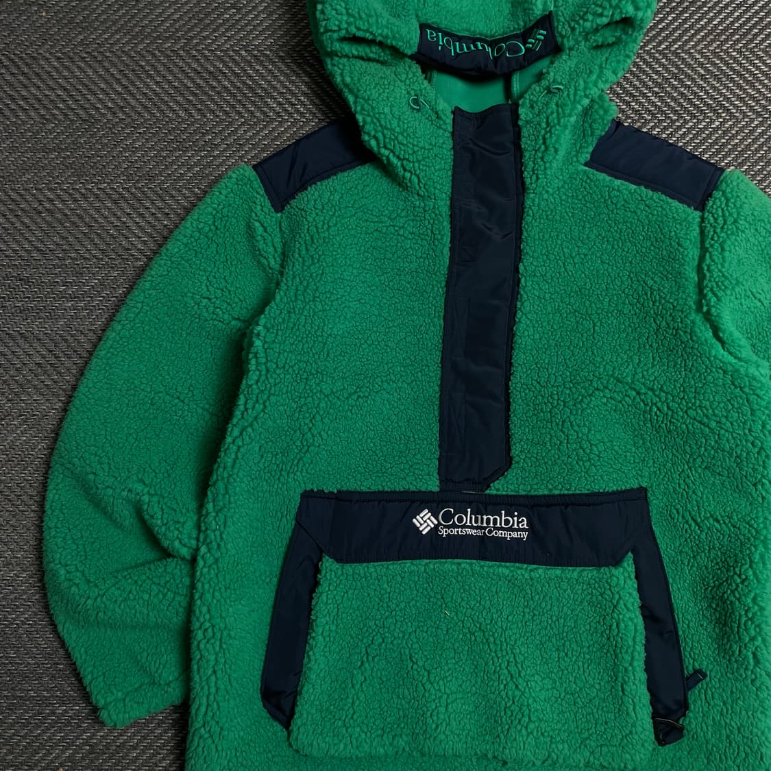 컬럼비아 박시핏 쉐르파 플리스 아노락 그린y 5347 상품이미지4