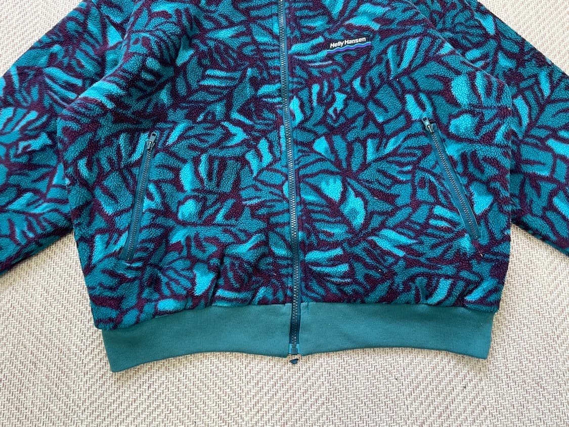 90s 헬리한센 트로피컬 패턴 리버시블 플리스 자켓 J04401 상품이미지2