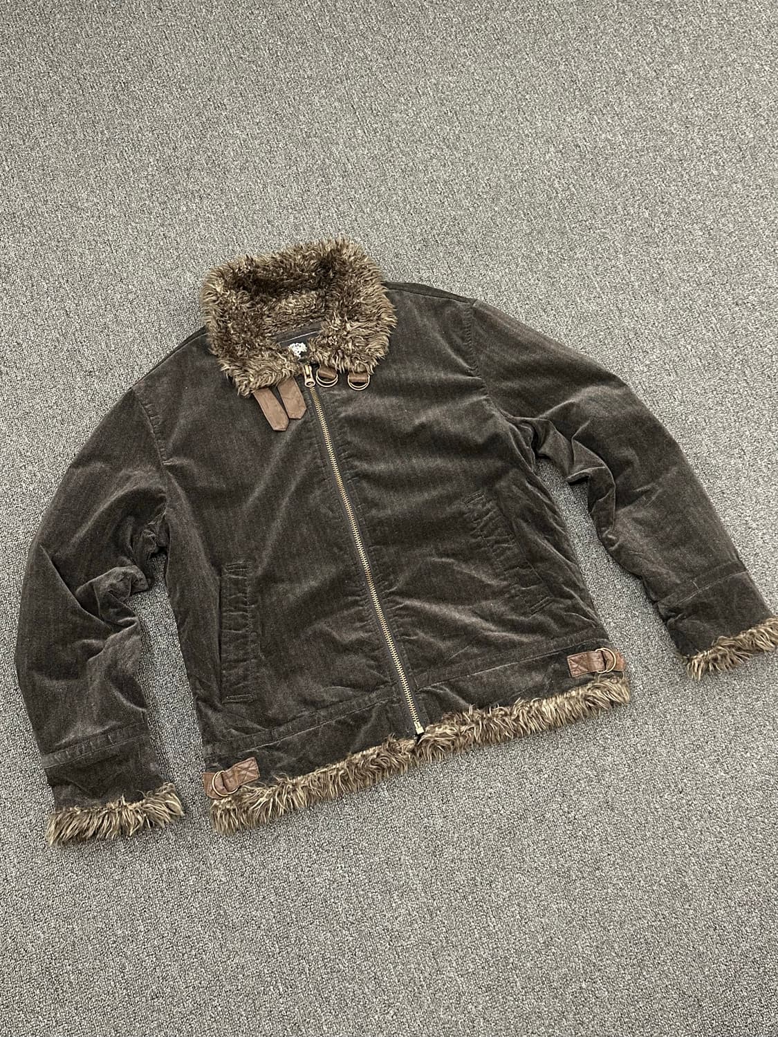 XL)BAY CREST 일본 빈티지 헤링본 무스탕 상품이미지2