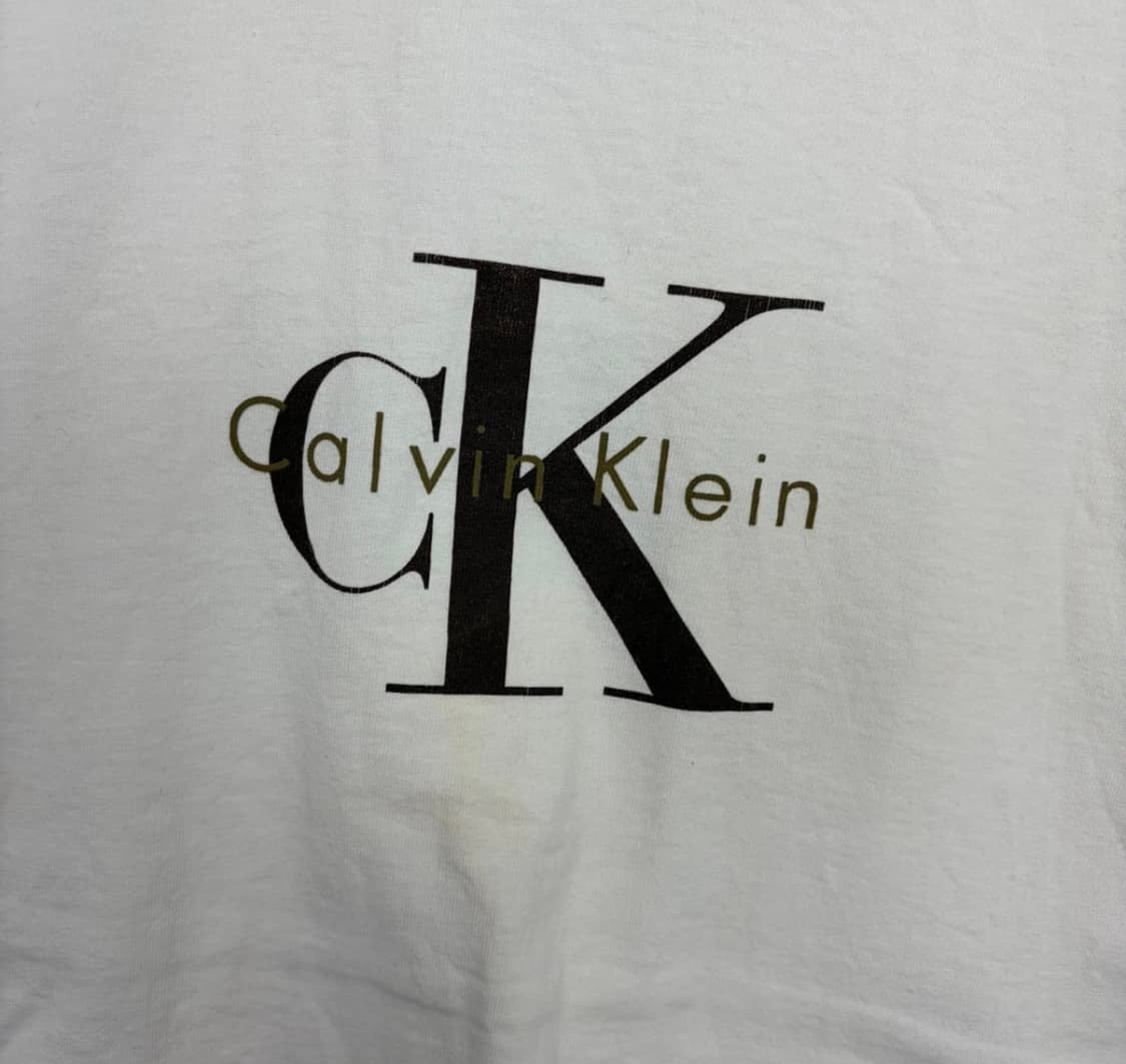 빈티지 90s ck(캘빈클라인) 화이트 반팔티 made in usa 상품이미지4