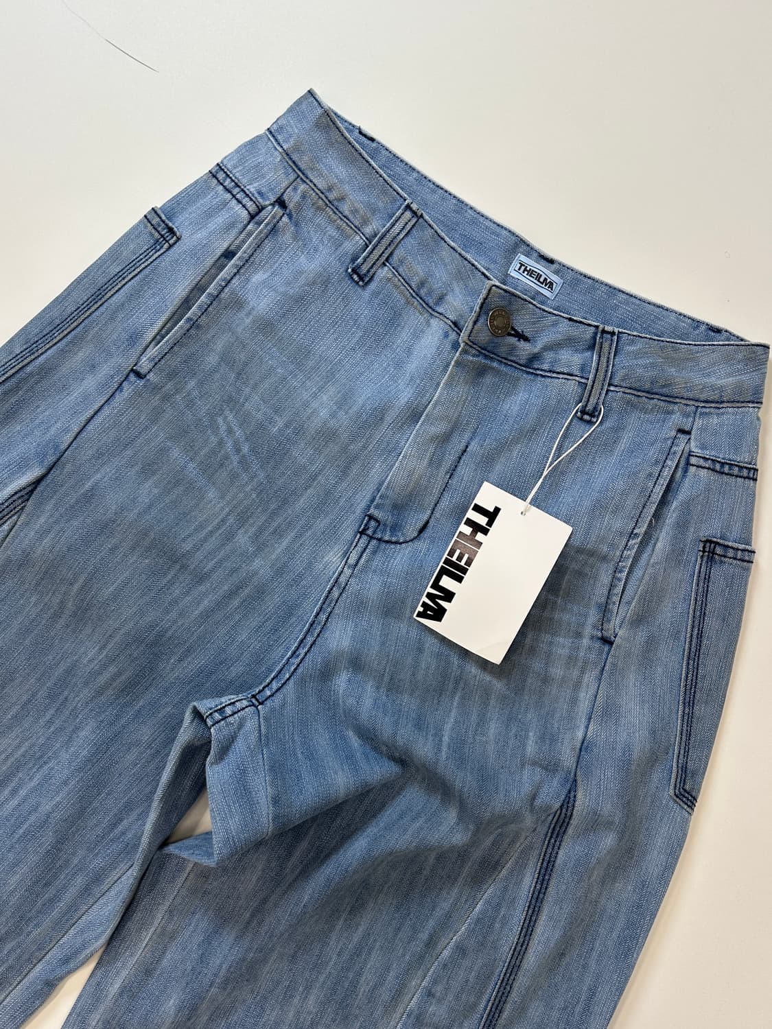 새상품)더일마 와이드 워싱 데님 s 상품이미지4