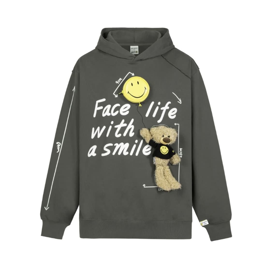 13드 마르조 X 스마일리 테디 패치 후드티 상품이미지9