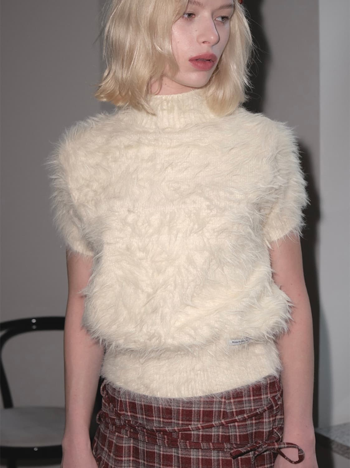 마가린핑거스 헤어리 하이넥 니트  (LIGHT YELLOW) 상품이미지1