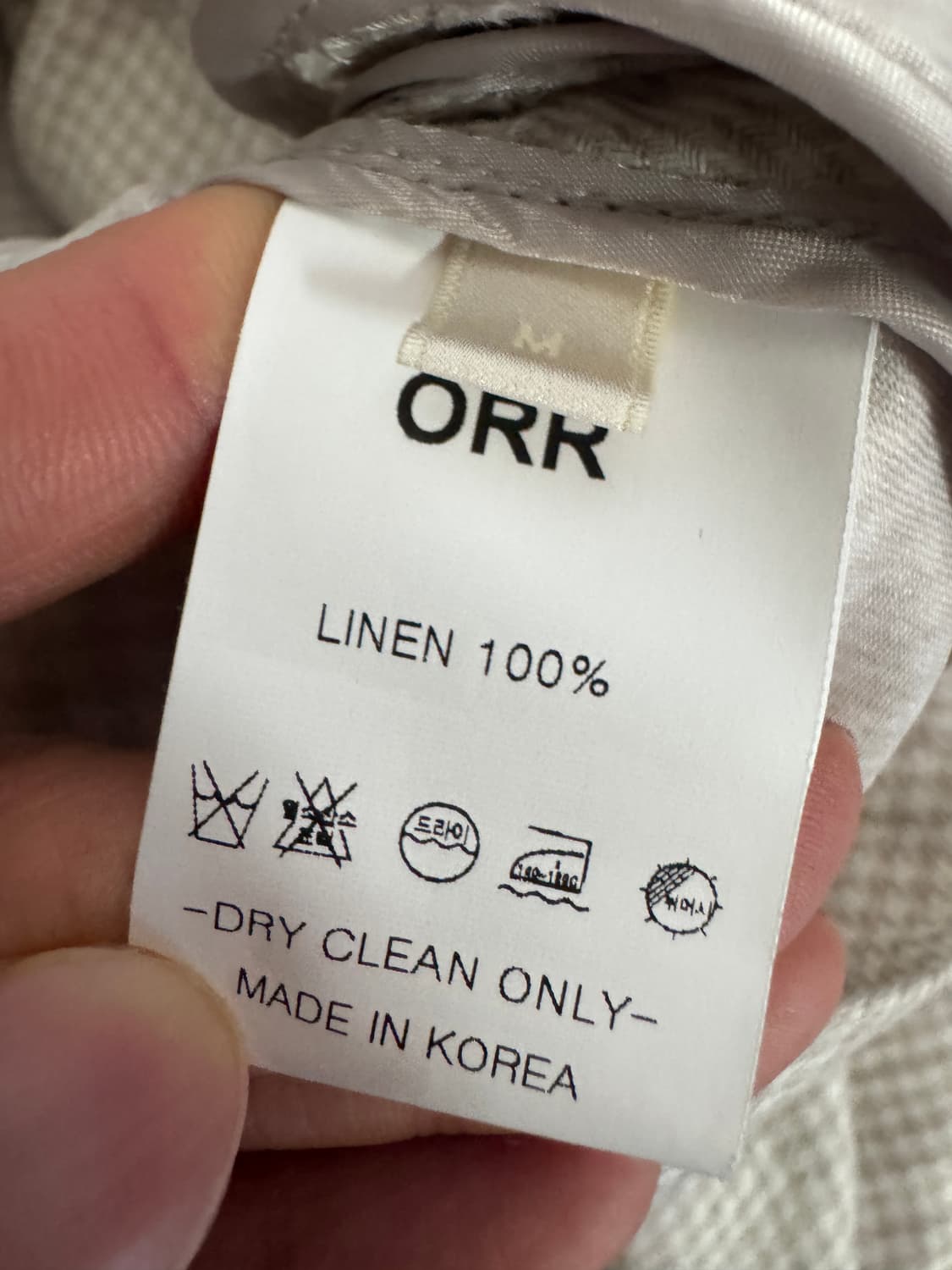 희귀! 여성 오르 orr 하운드투스 린넨 체크 자켓 S ~ M 상품이미지4