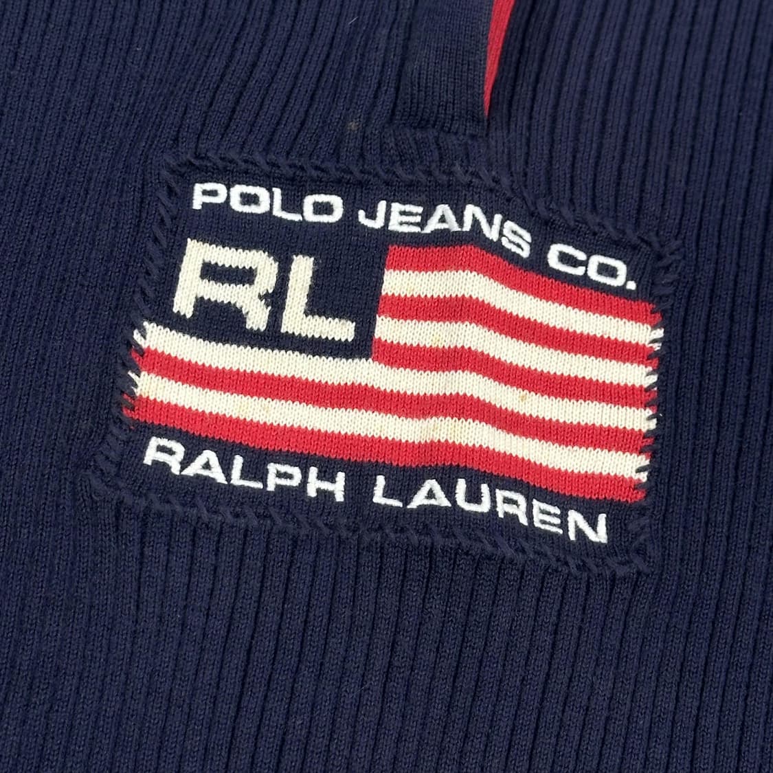 폴로 진스 슬림핏 여성 성조기 반집업 니트 여성S 상품이미지3