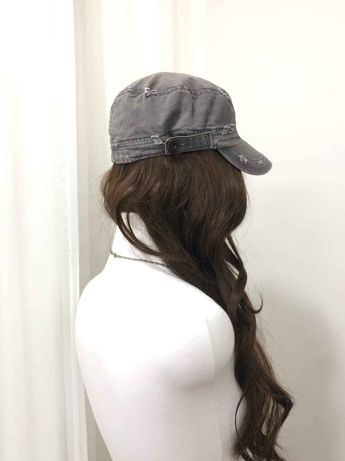 grunge graphic cross patch ball cap  상품이미지3