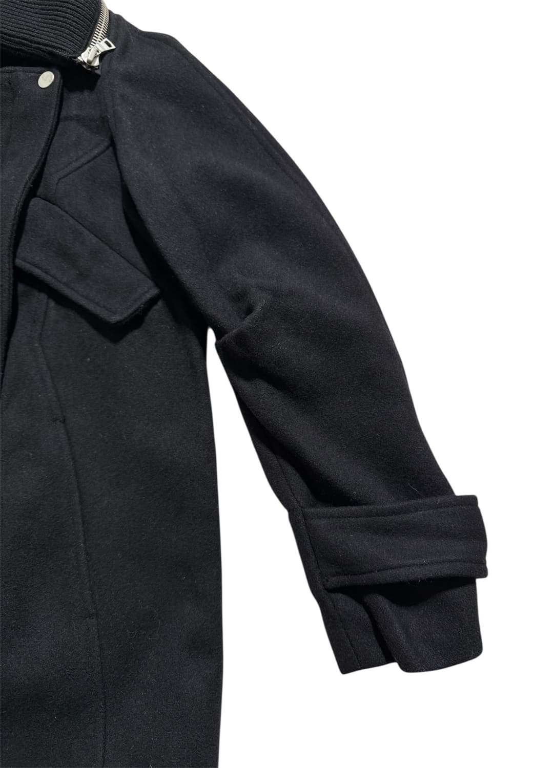 EDUN 빅 카라 지퍼 디테일 모직 자켓 상품이미지8