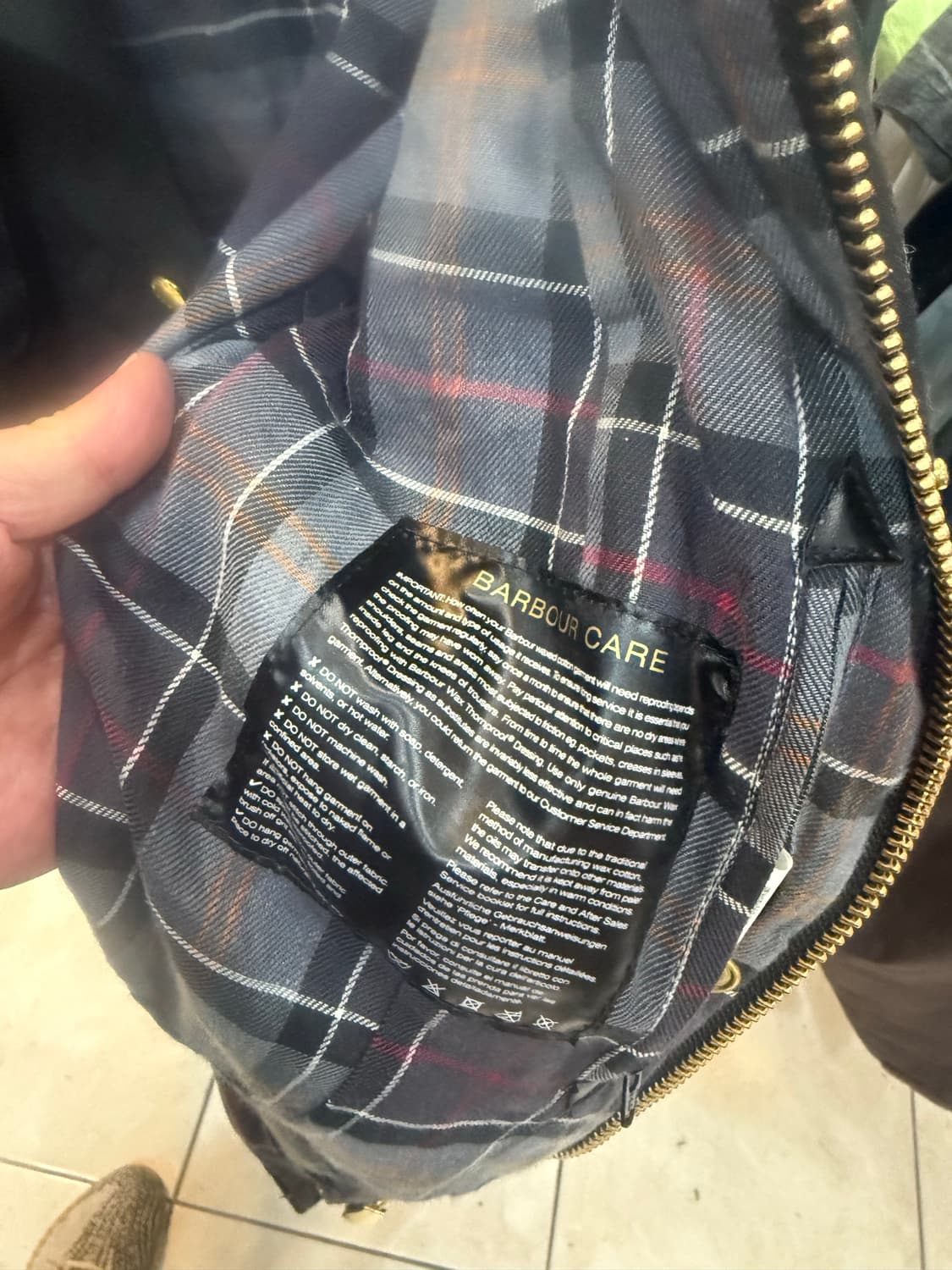 40/55-66 정품 바버 인터내셔널 왁싱자켓 팝니다 상품이미지6