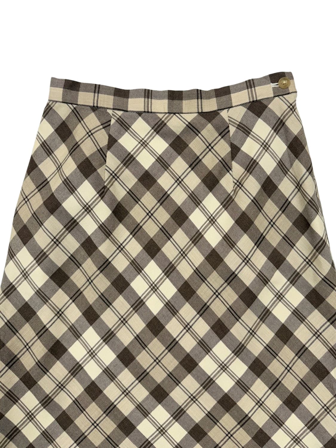 빈티지 J.PRESS 체크 브라운 미디 스커트 상품이미지3