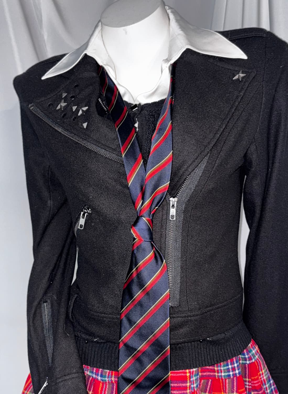 Axes Femme 나나깔 데일리 레드체크 펑크 코디세트  상품이미지6