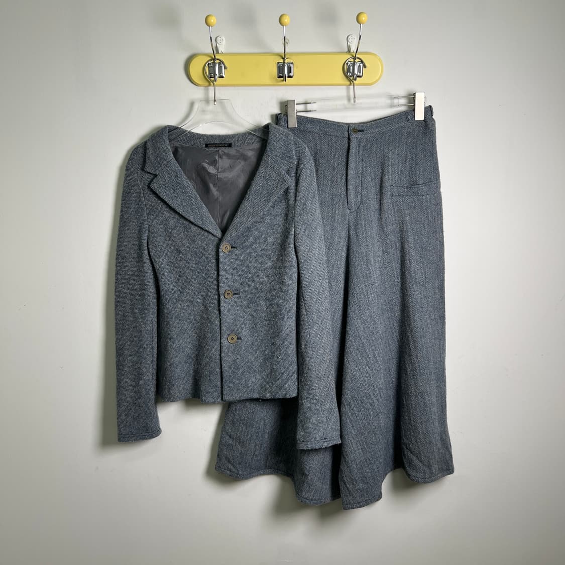 요지 야마모토 Noir 헤링본 울 셋업  상품이미지1