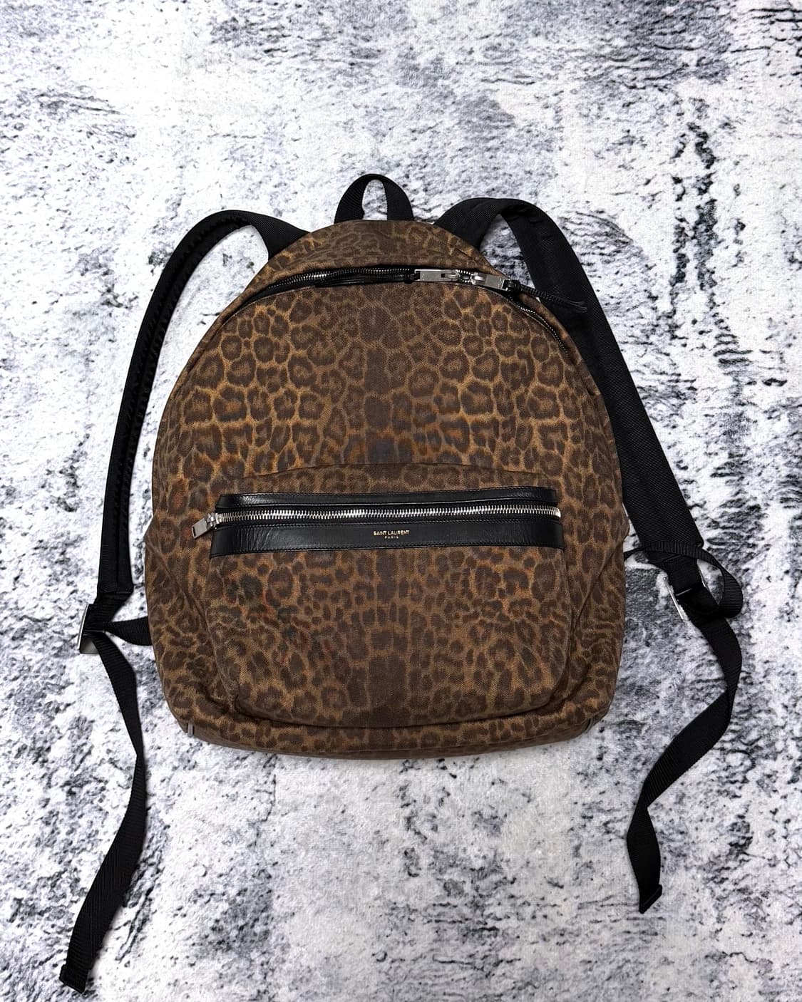 (풀구성품) 생로랑 15fw 레오파드 헌팅 백팩 상품이미지2