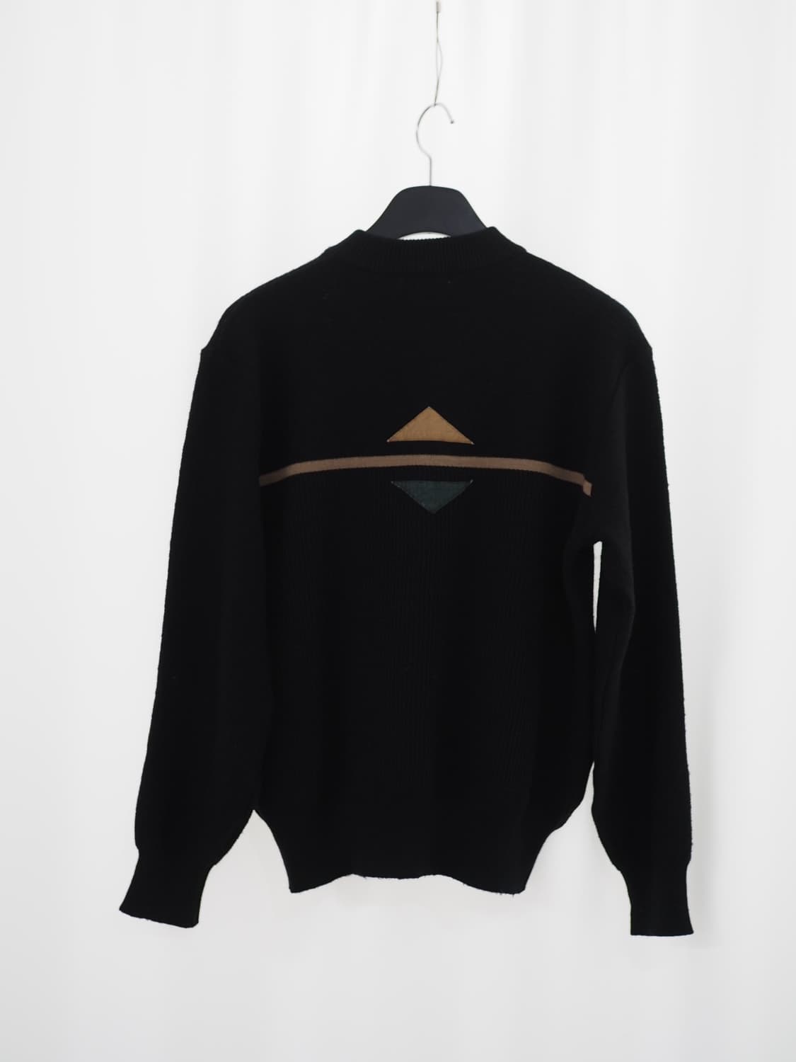 1990's vintage leather patch cardigan 상품이미지6