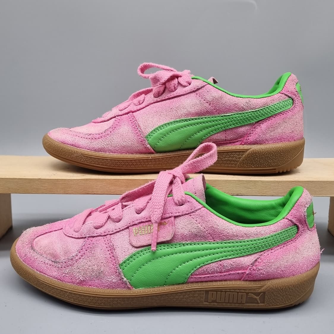 푸마 팔레르모  핑크그린 여성운동화235  상품이미지1