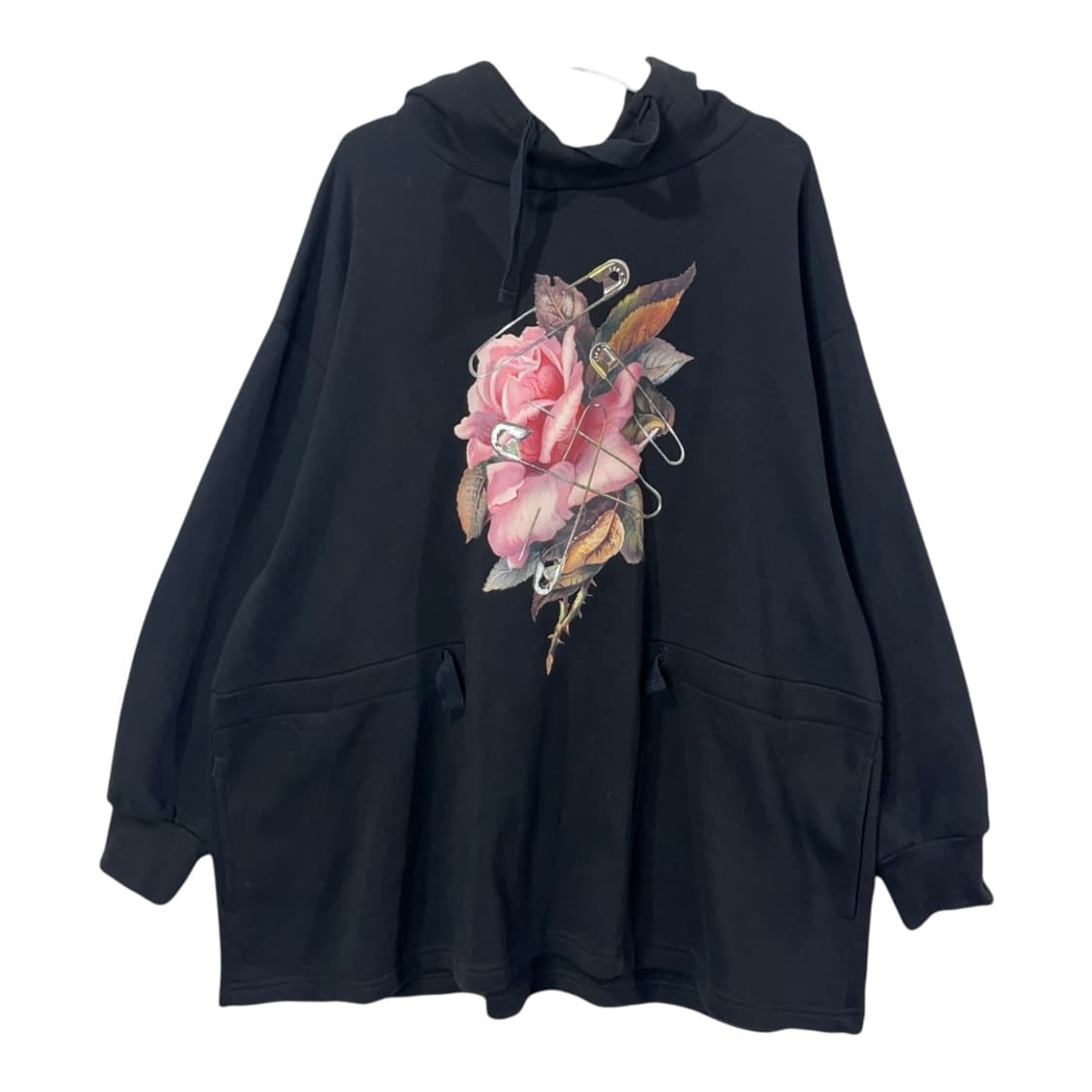 [UNDERCOVER] 지유 언더커버 로즈 프린팅 오버핏 후디 상품이미지1