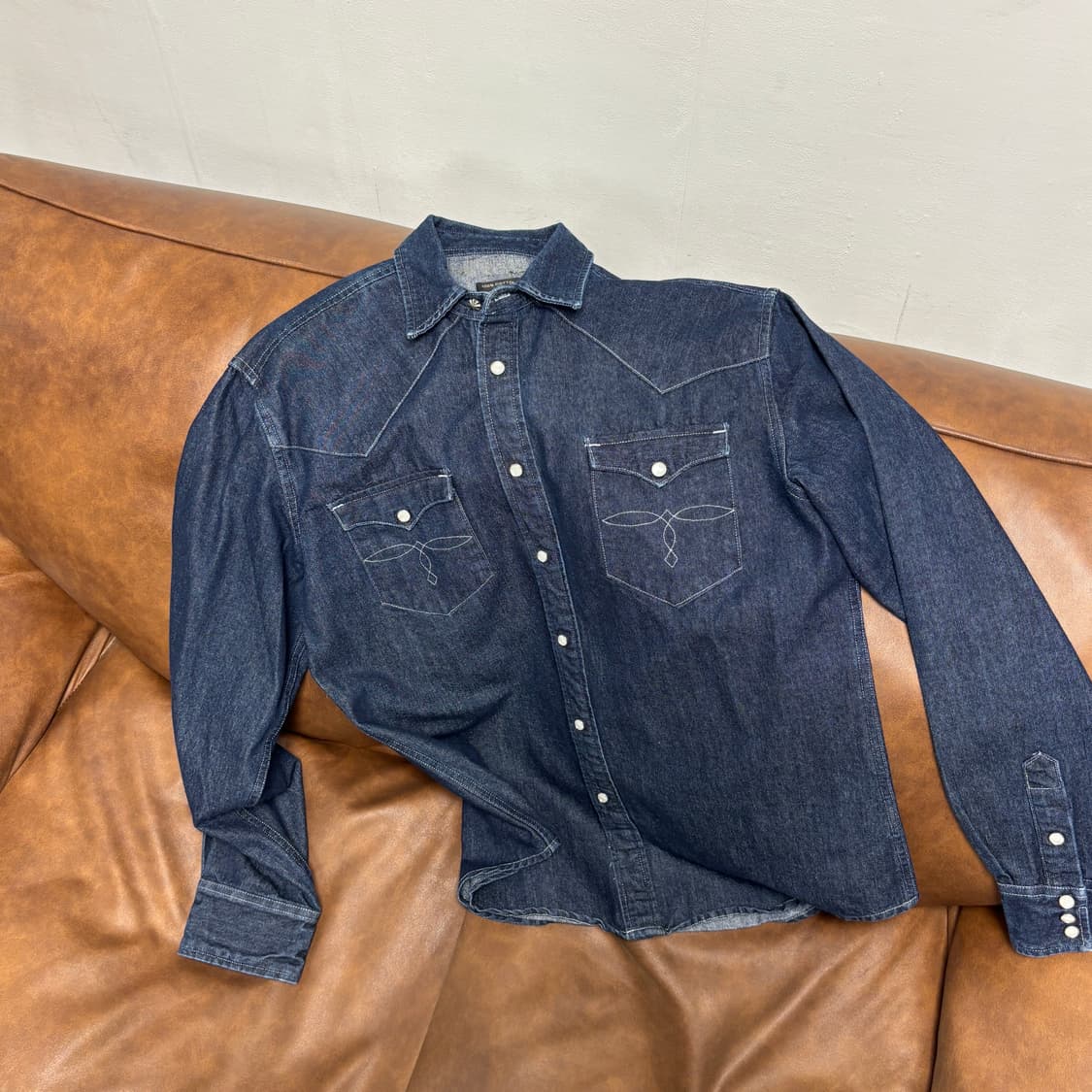 [L] 인디고 웨스턴 데님 셔츠 상품이미지6