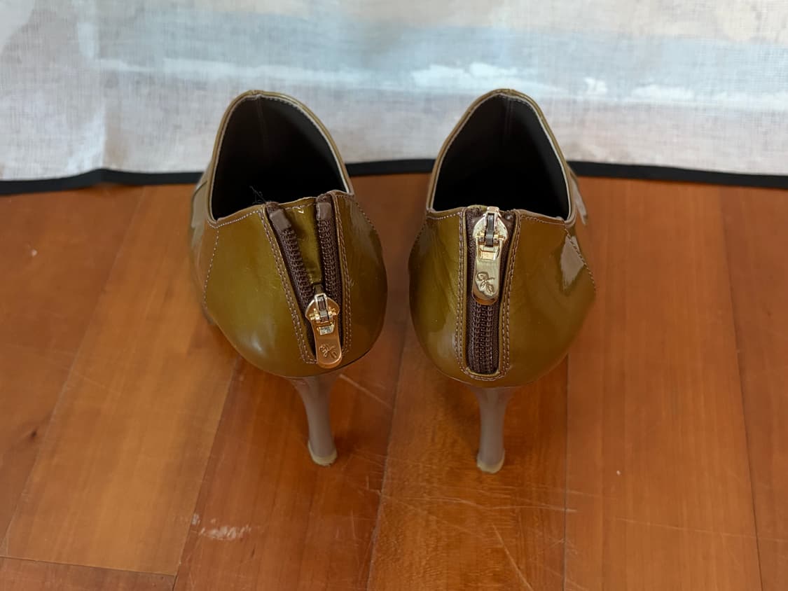 GINZA Kanematsu patent ankle boot heel 상품이미지2