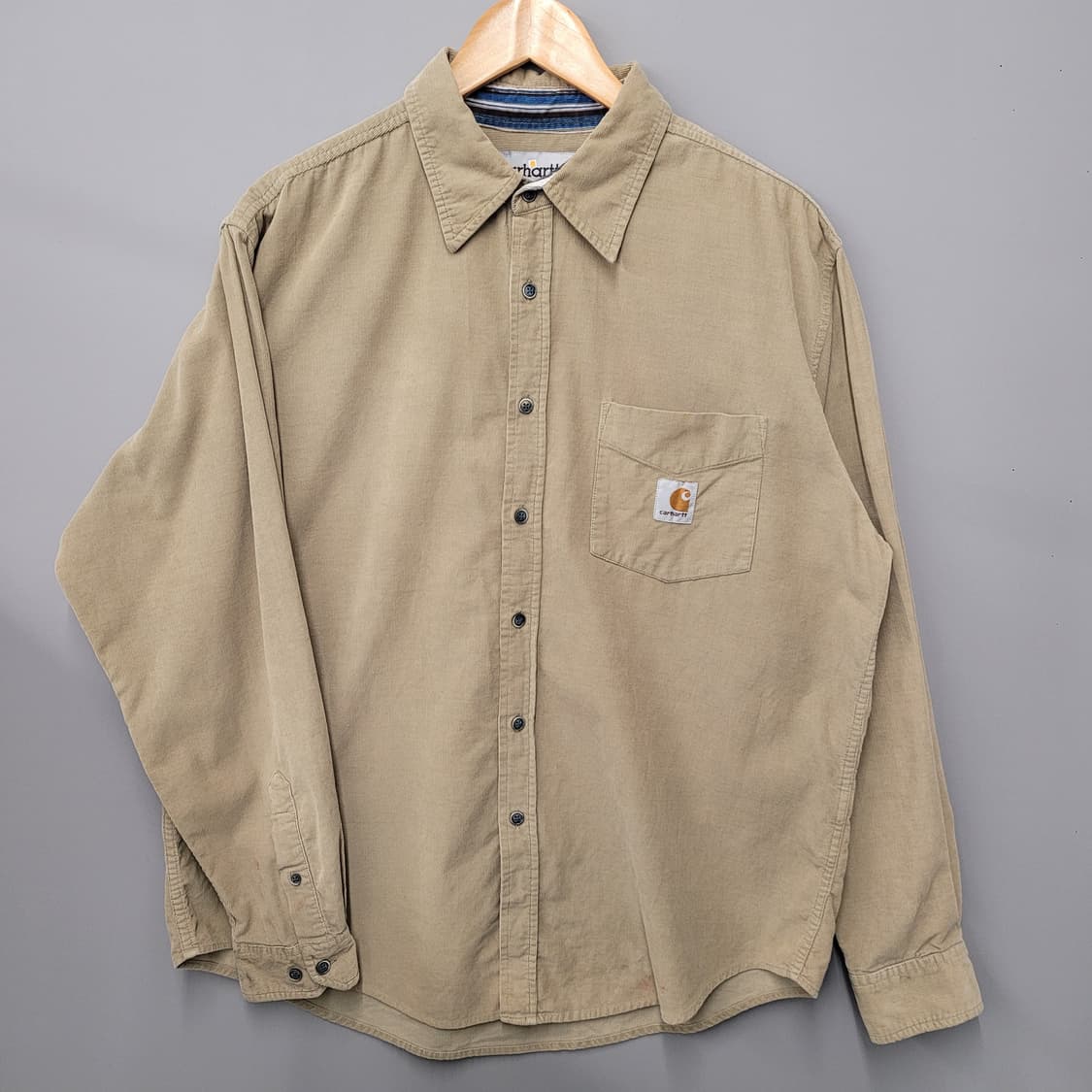 Carhartt 칼하트 코듀로이 셔츠 베이지 상품이미지1