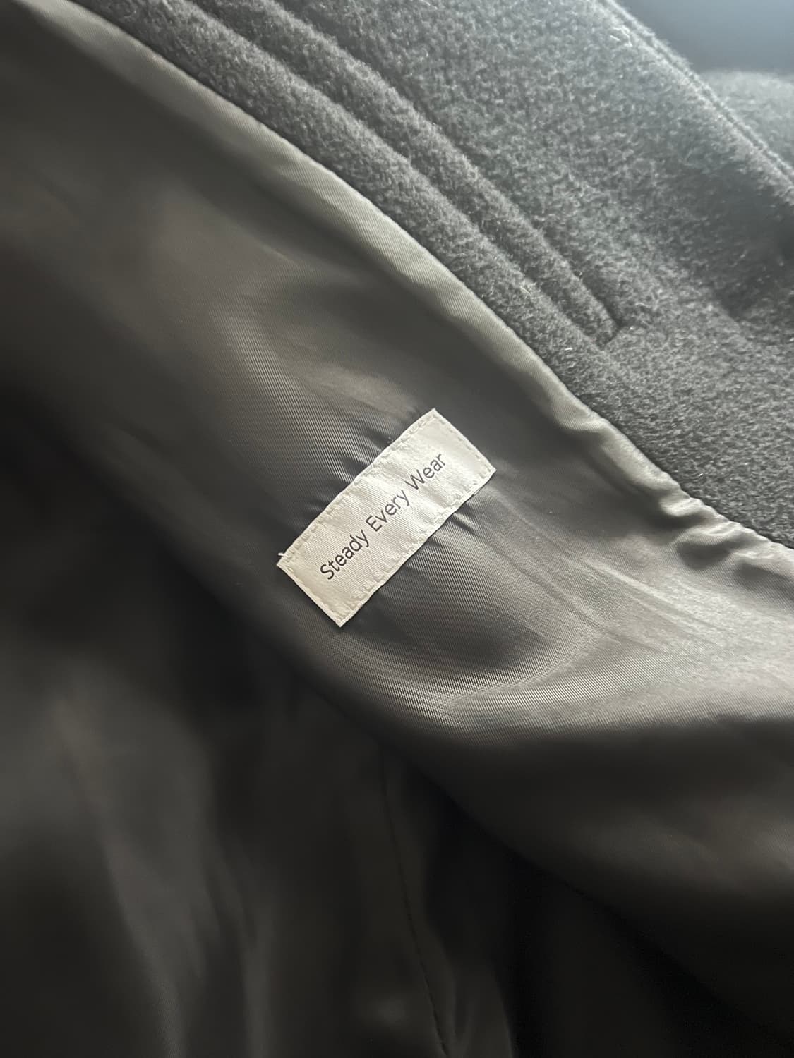 스테디에브리웨어 울 하프코트 블랙 3사이즈 상품이미지2