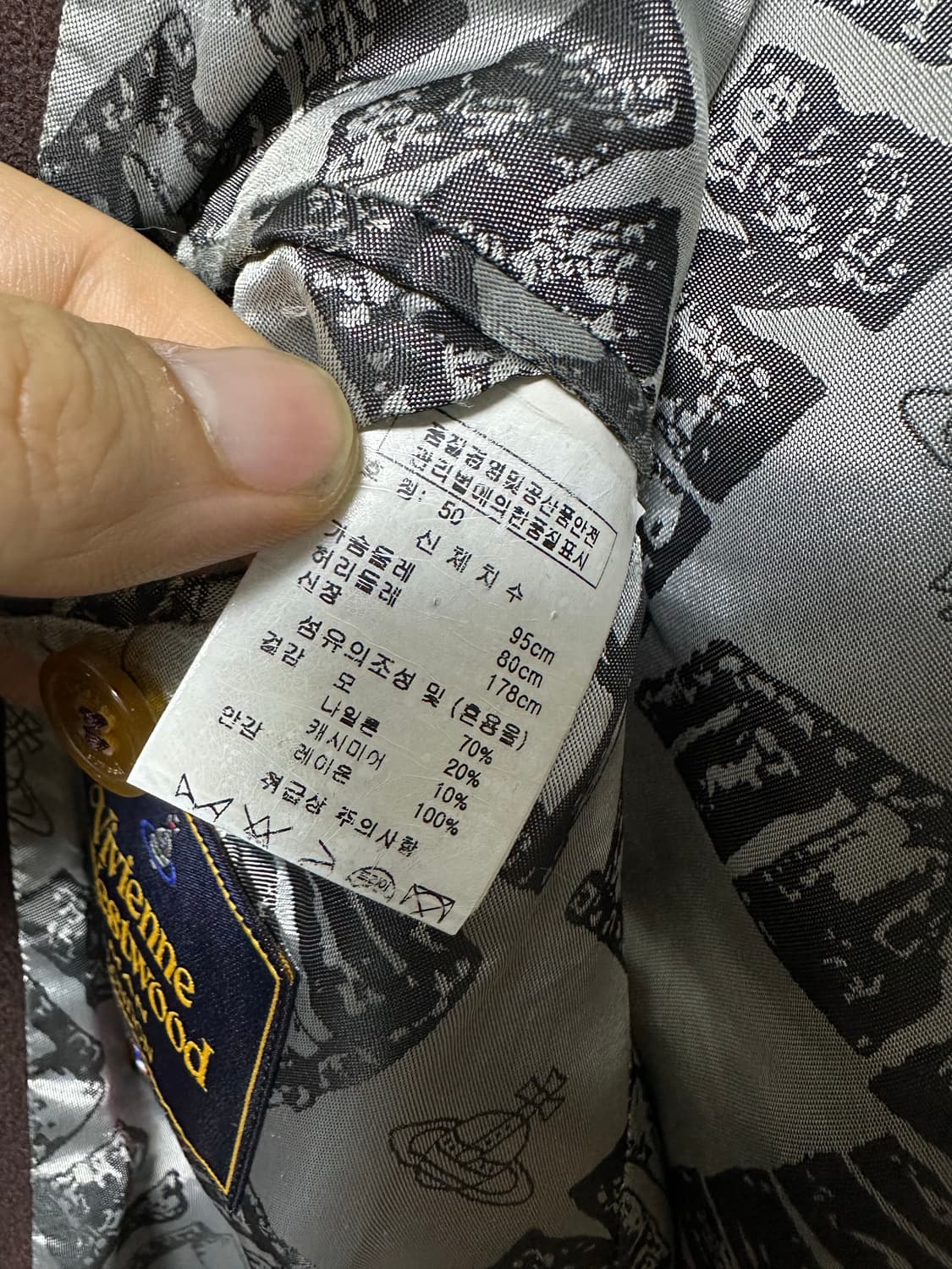 비비안웨스트우드 맨 13aw 울 지퍼 코트 50 상품이미지6