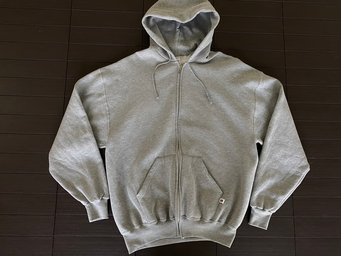 (XL) 90s 러셀 후드집업 그레이 상품이미지1