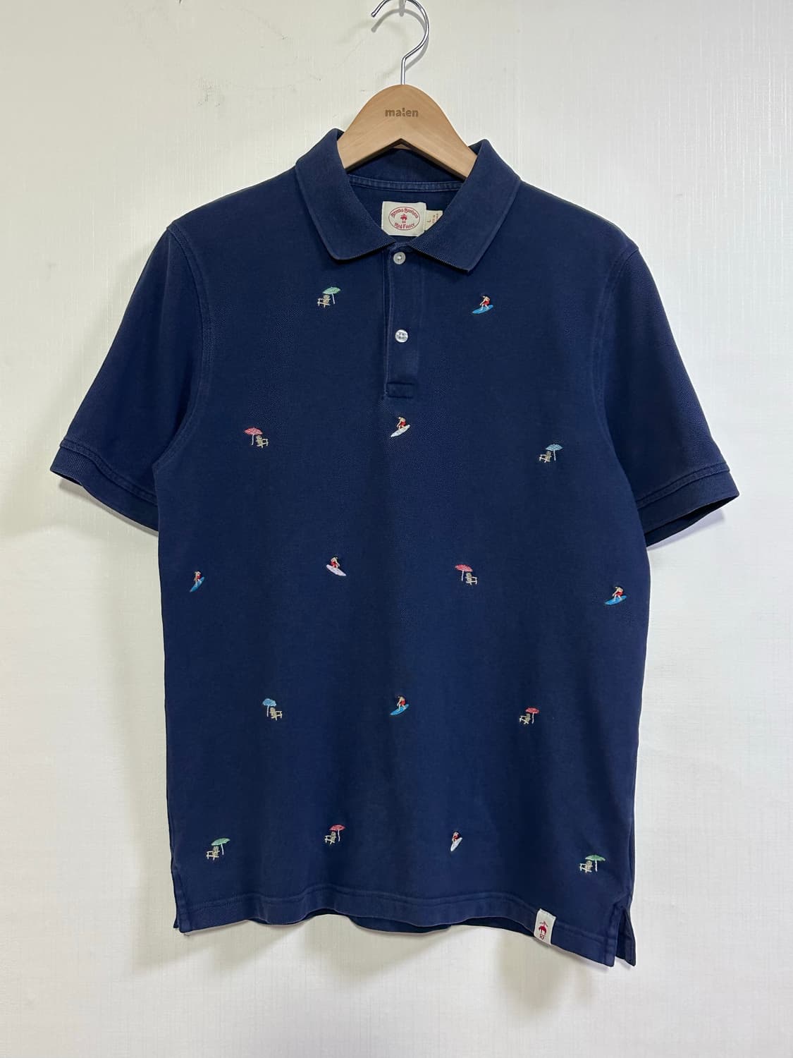 브룩스브라더스 자수 카라 티셔츠 L/네이비 상품이미지1