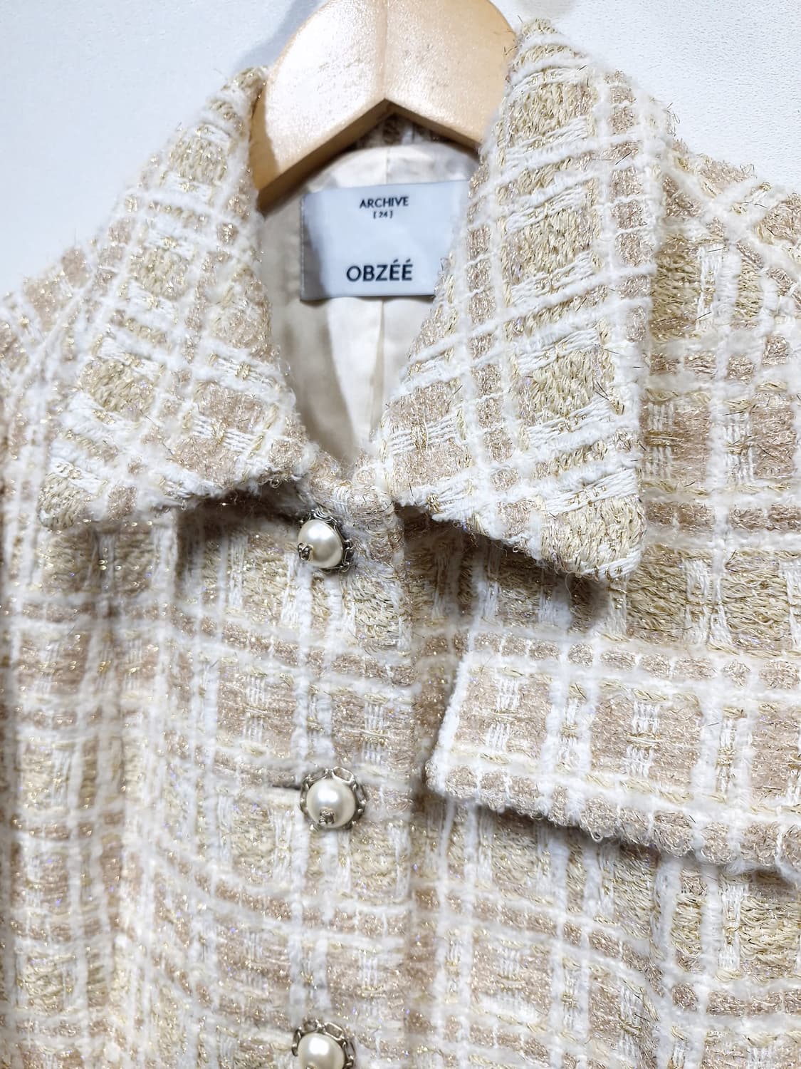 한섬 오브제(OBZEE) 22FW 트위드 자켓 상품이미지3