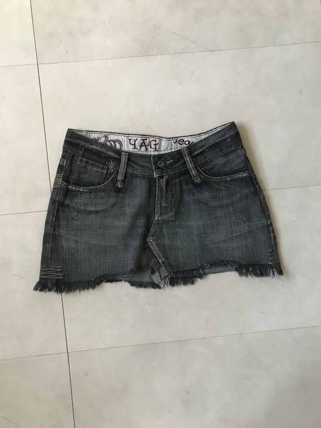 데미지디테일 데님스커트 상품이미지5