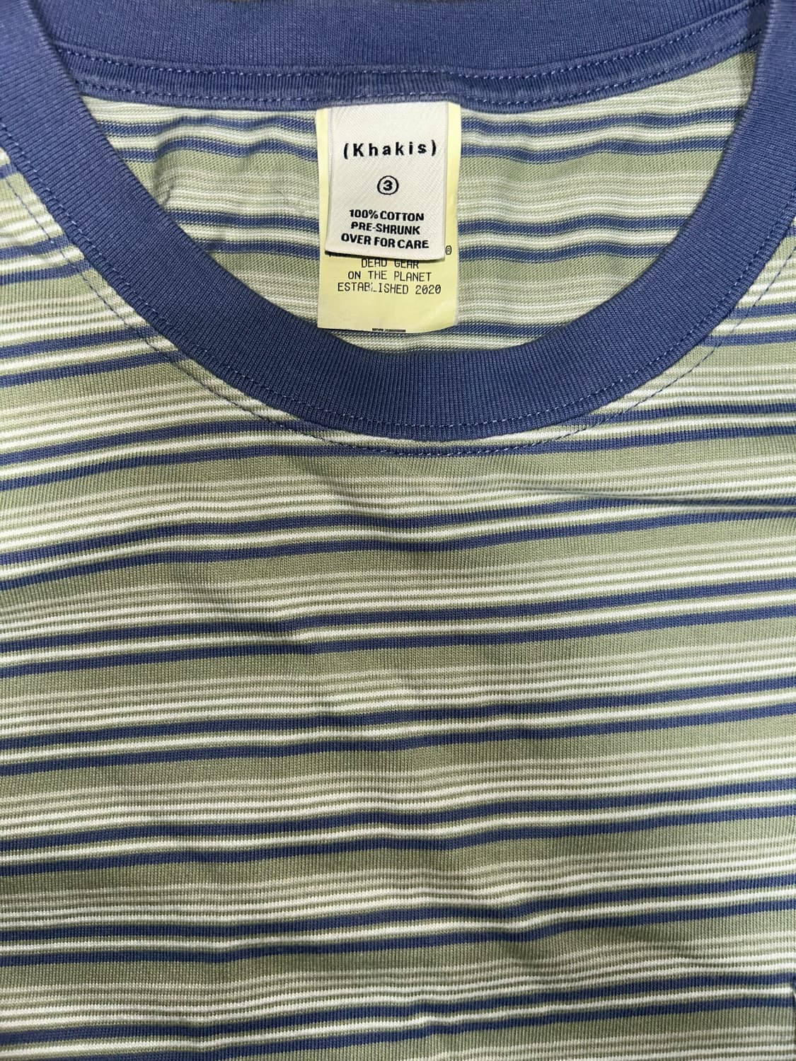 카키스 보더 숏슬리브 티셔츠 모스 상품이미지3