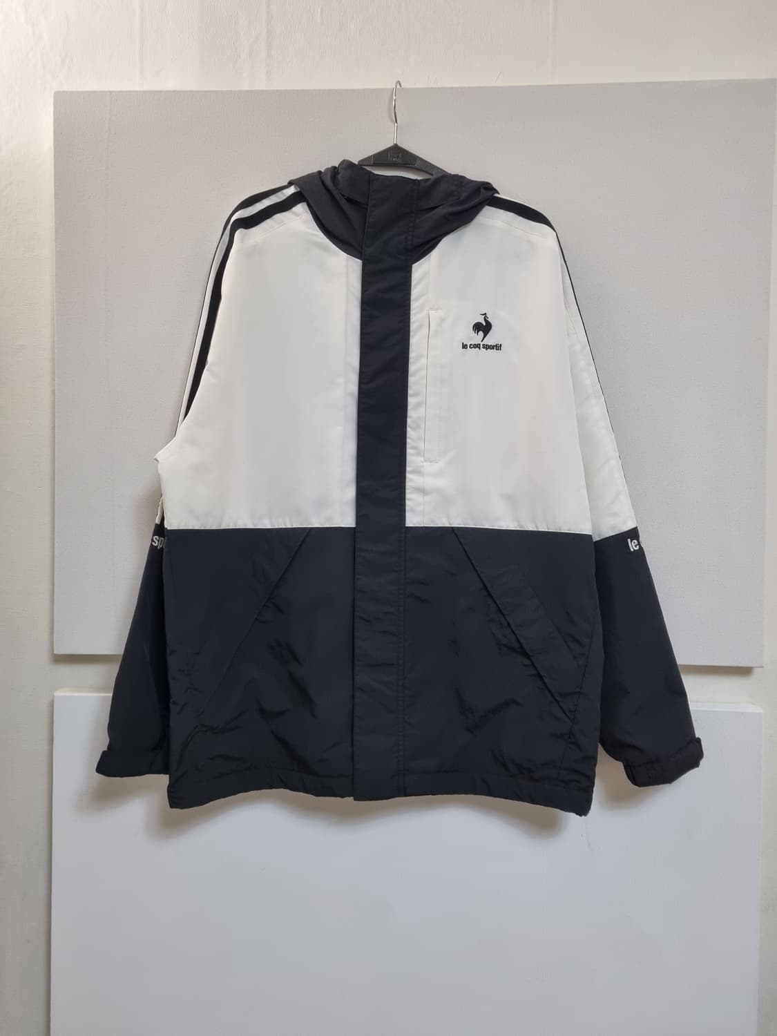 르꼬끄 바람막이 자켓 100(L) 블랙/화이트 상품이미지3