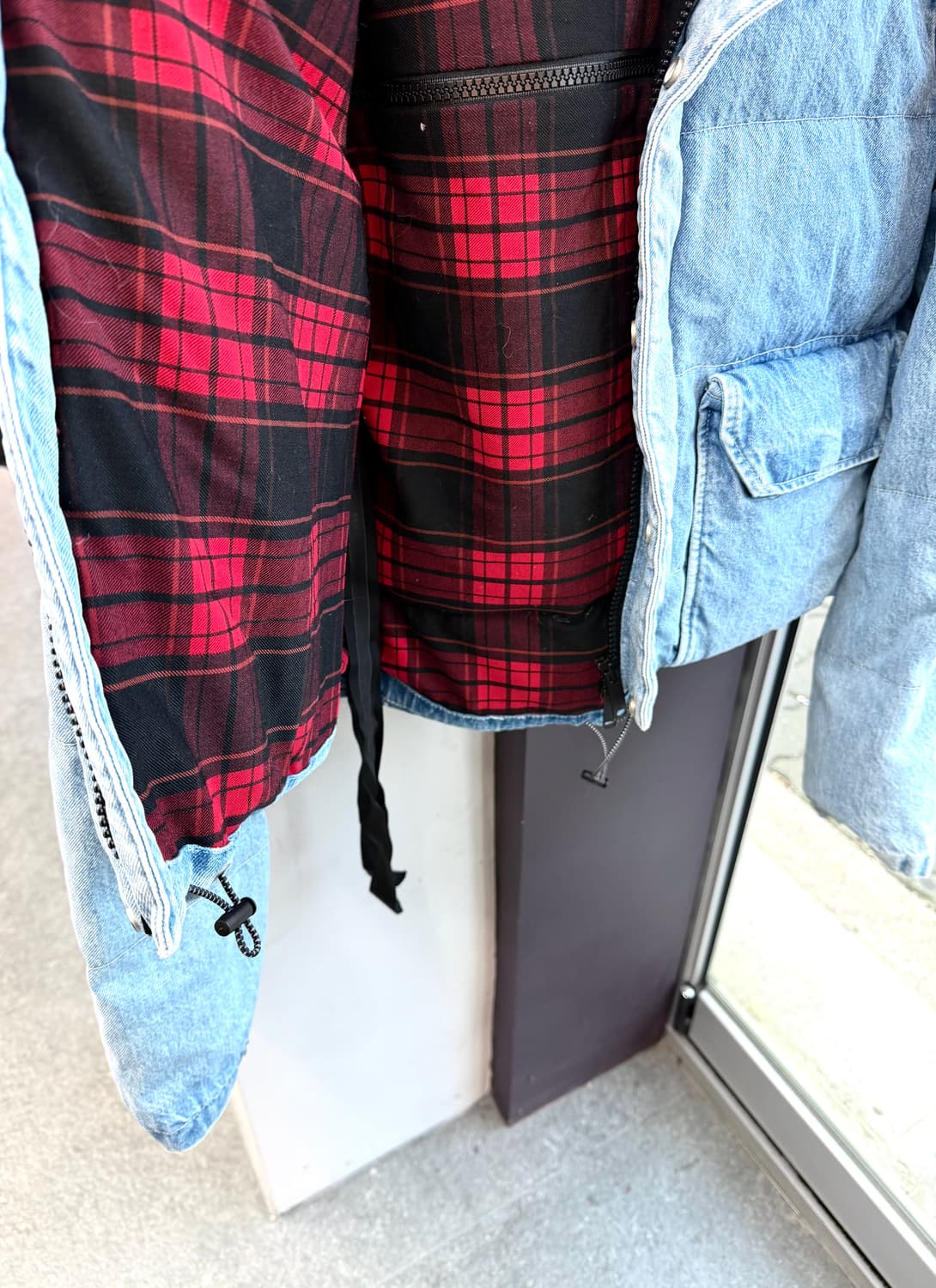 XS/ 언래블 프로젝트 다운 데님 패딩점퍼 상품이미지6