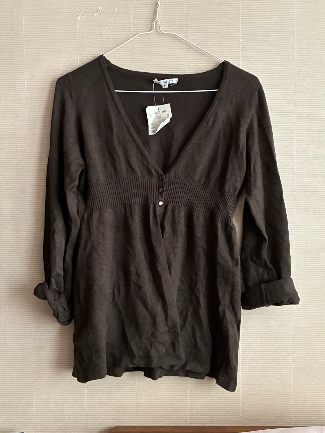 빈티지 글래시어 베이비돌 브라운 니트 가디건 핀터 상품이미지1